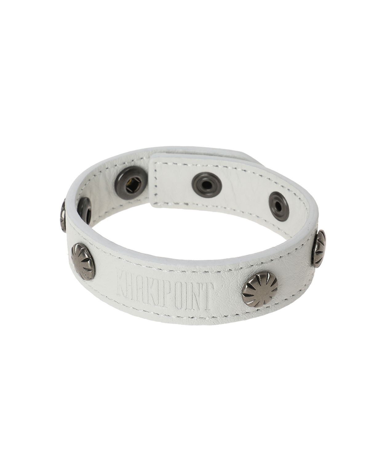 카키포인트(KHAKIPOINT) Stud Leather Bracelet (ivory)