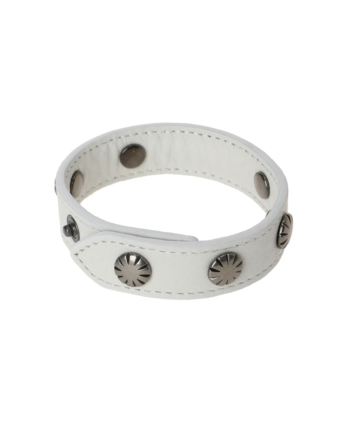 카키포인트(KHAKIPOINT) Stud Leather Bracelet (ivory)