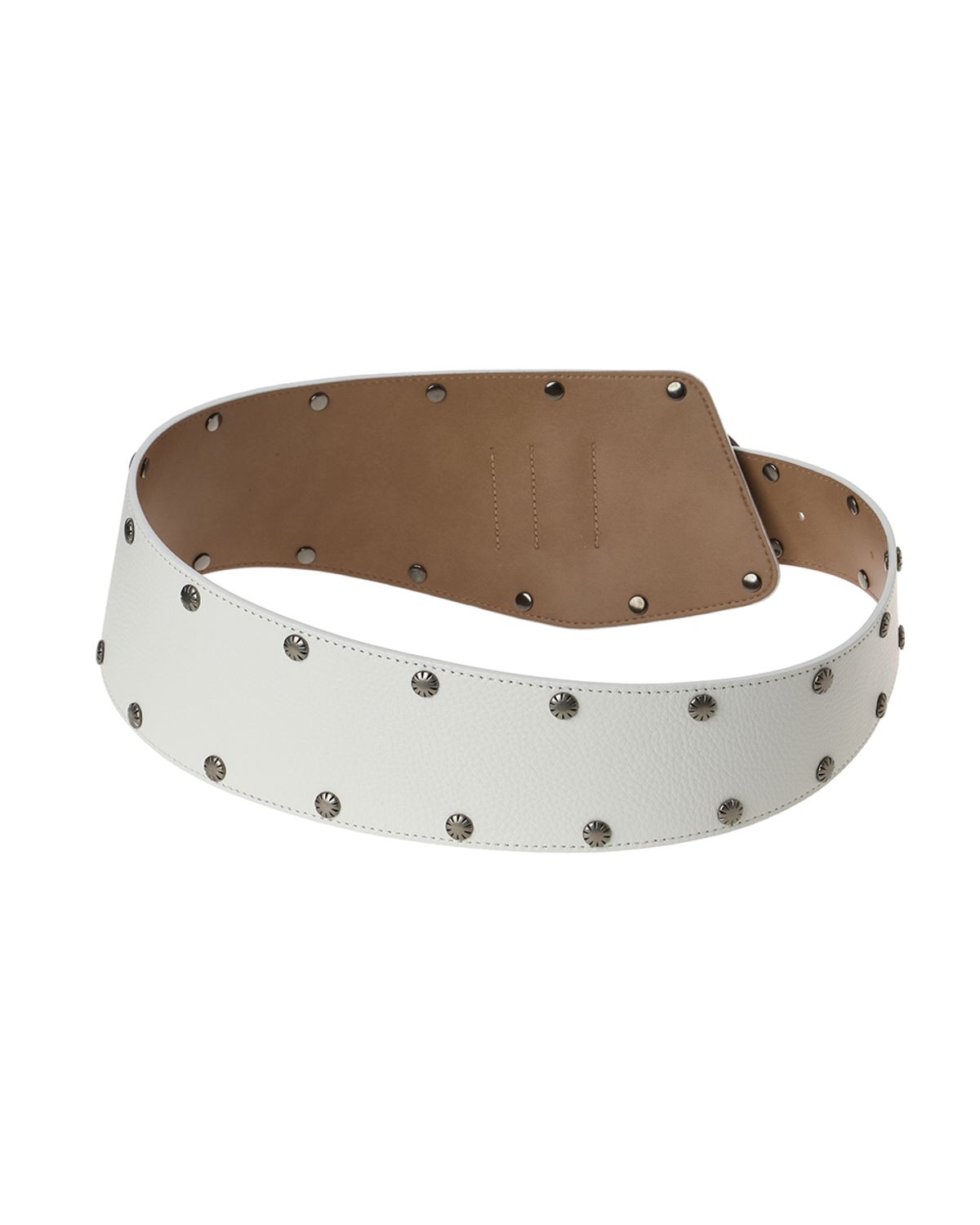 카키포인트(KHAKIPOINT) Curved Stud Belt (ivory)