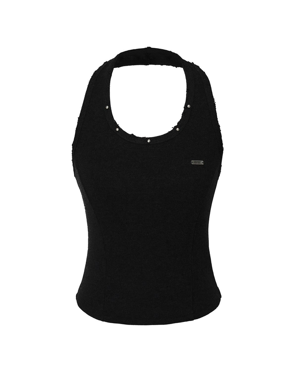 카키포인트(KHAKIPOINT) Damage Stud Halter Top (black)
