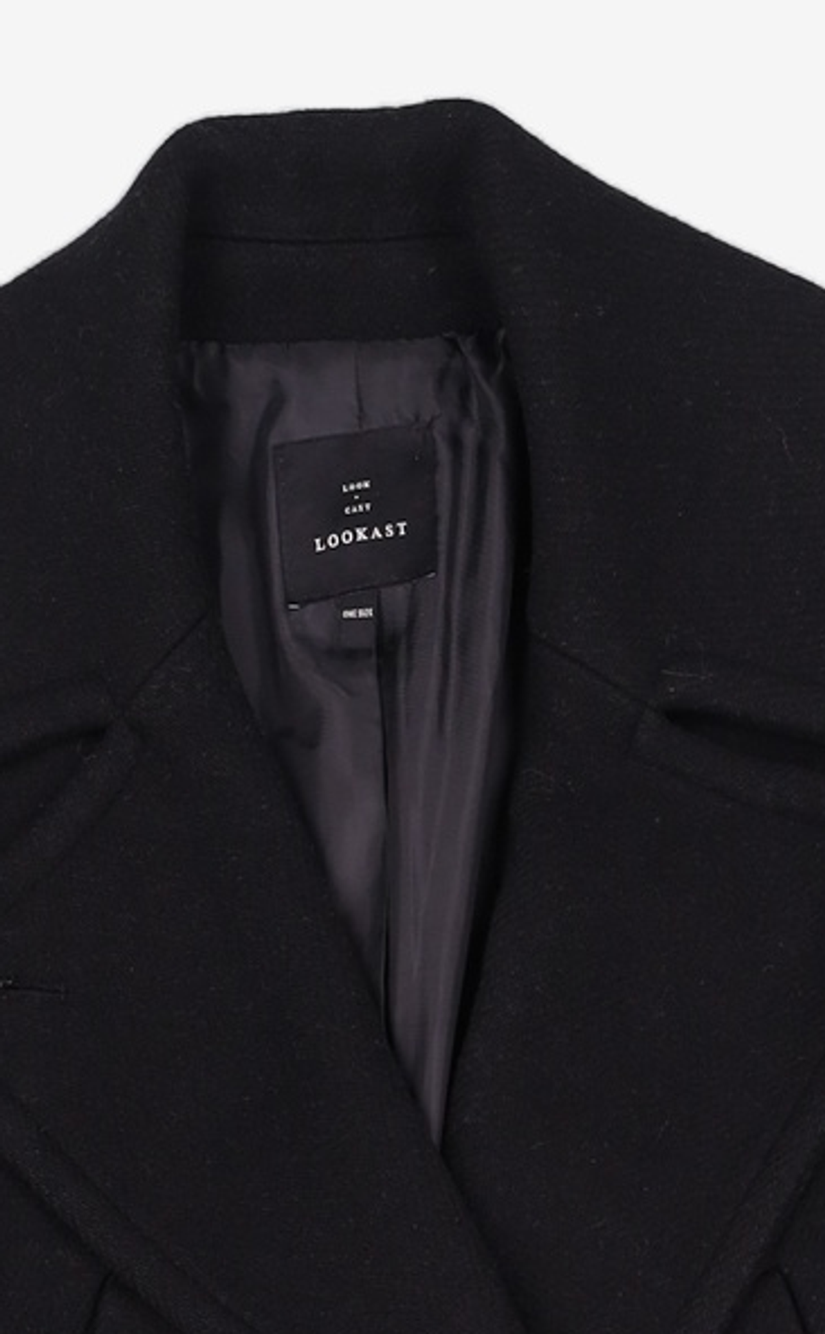룩캐스트(LOOKAST) BLACK OVERSIZED POCKET COAT OS