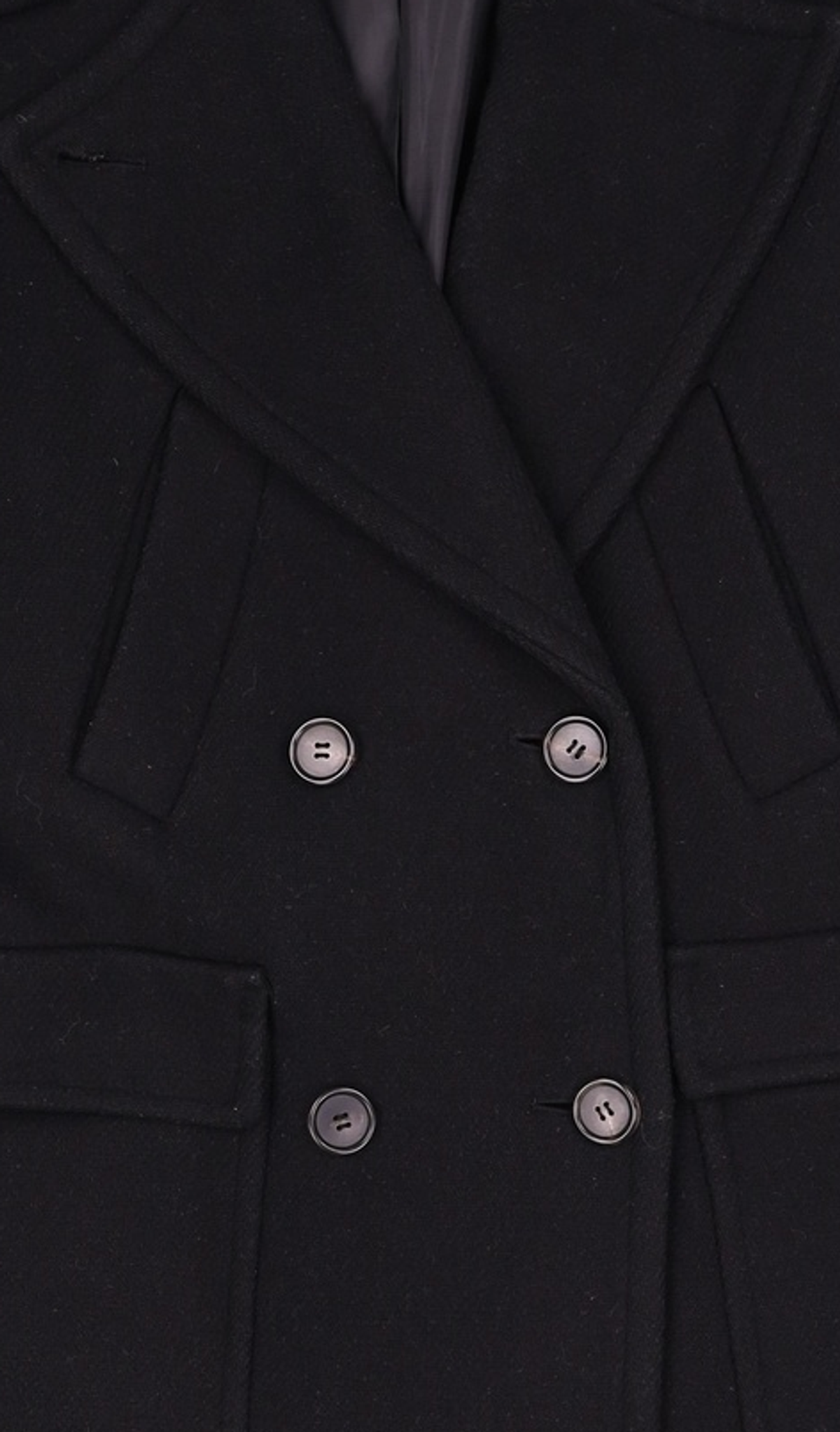 룩캐스트(LOOKAST) BLACK OVERSIZED POCKET COAT OS
