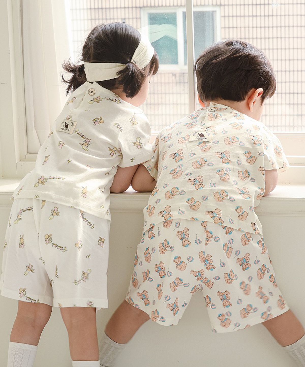 아림클로젯(ARIMCLOSET) 쪼꼬미 친구 토끼랑 곰돌이 팬츠라죠 - 아기 애니멀 팬츠