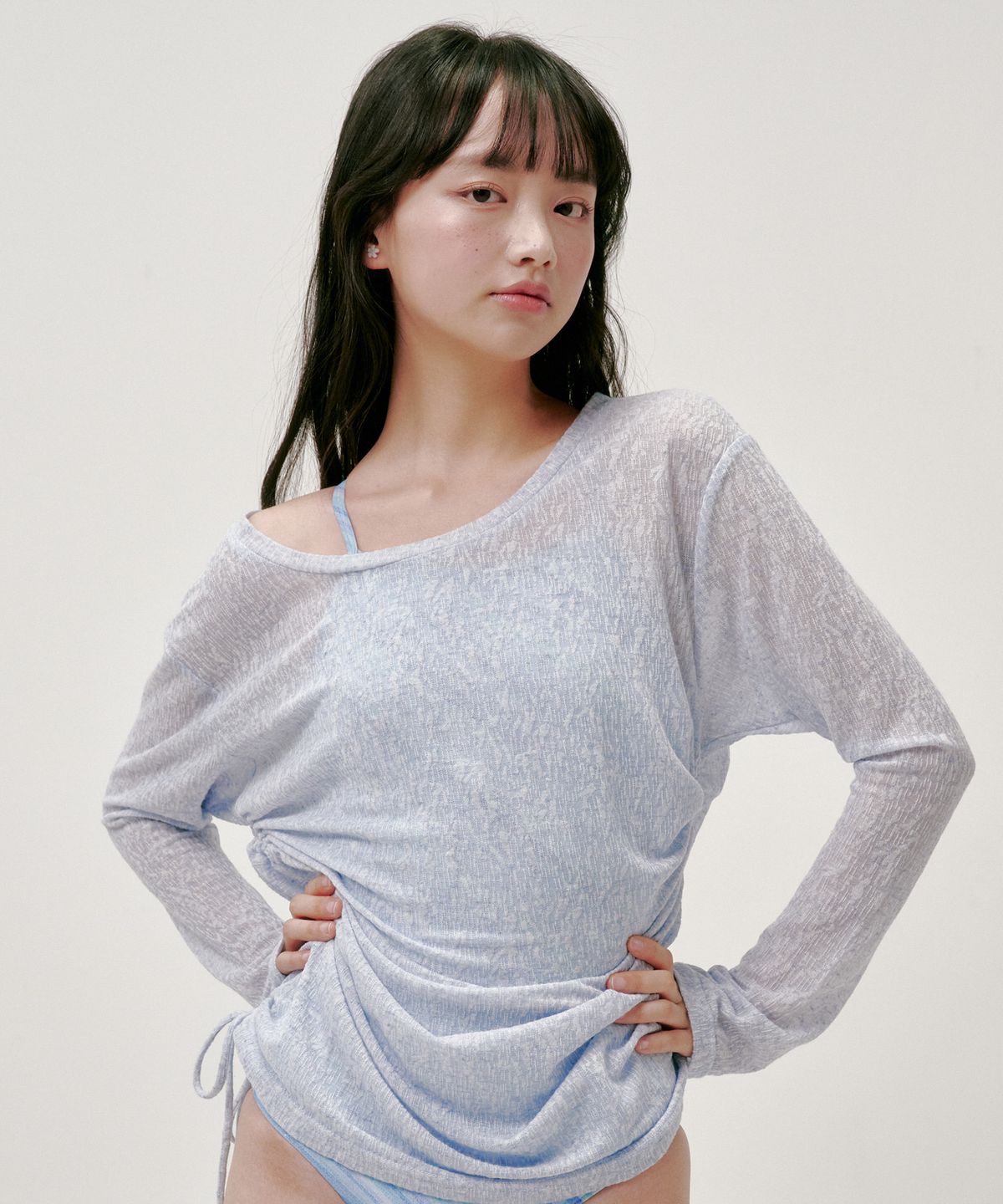 소냐레바이(SOGNAREBY) 썸머 니트 커버업 블루