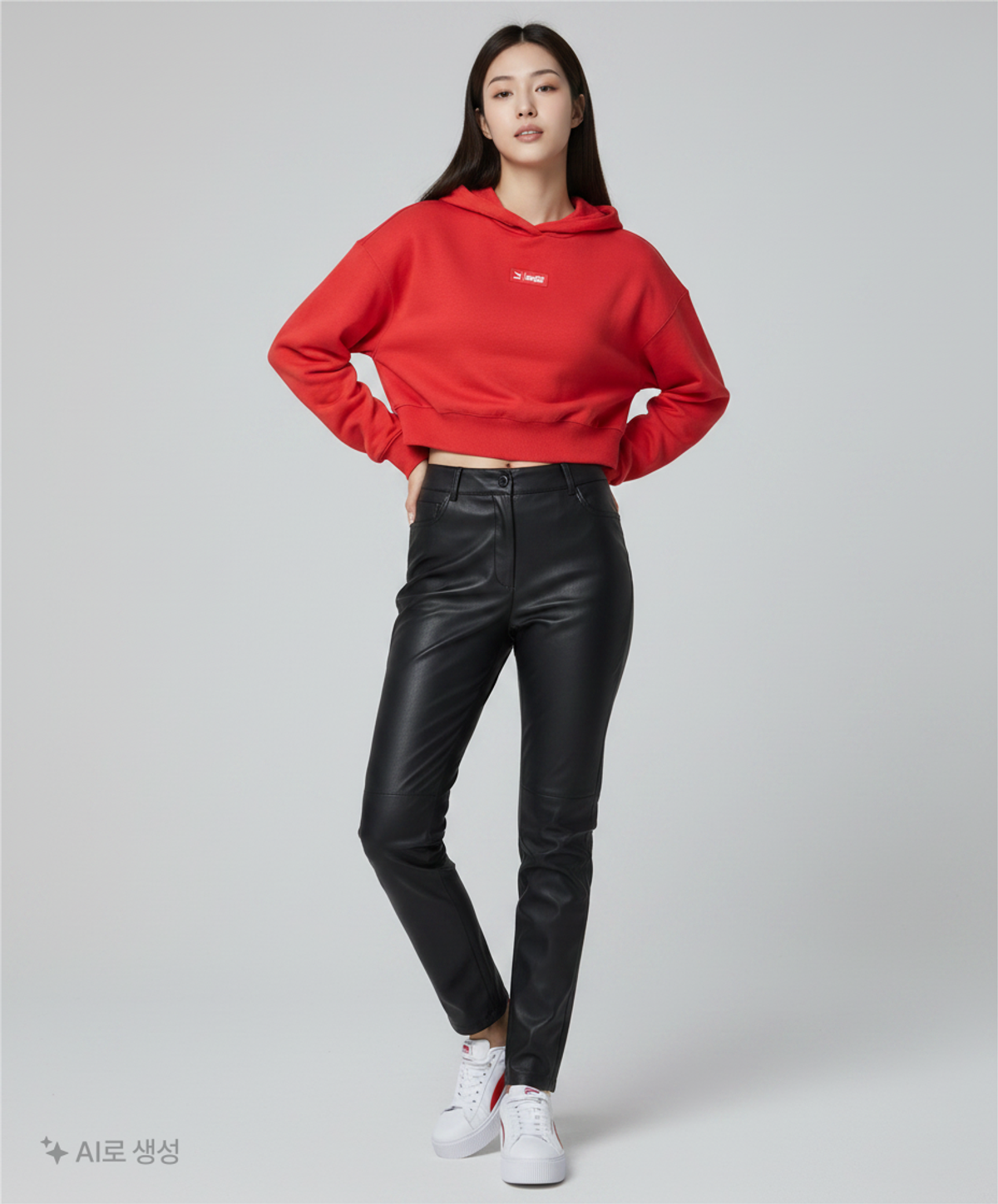 푸마(PUMA) 푸마Ⅹ코카 콜라 크롭 후드 티셔츠 - 레드 / 536166-22 L