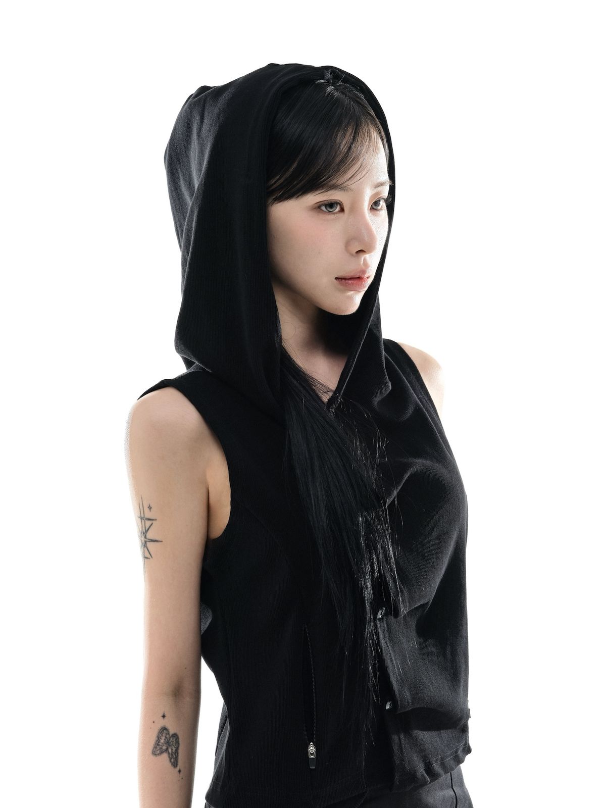 디에스엠티(DSMT) (W) ASYMMETRIC HOOD VEST