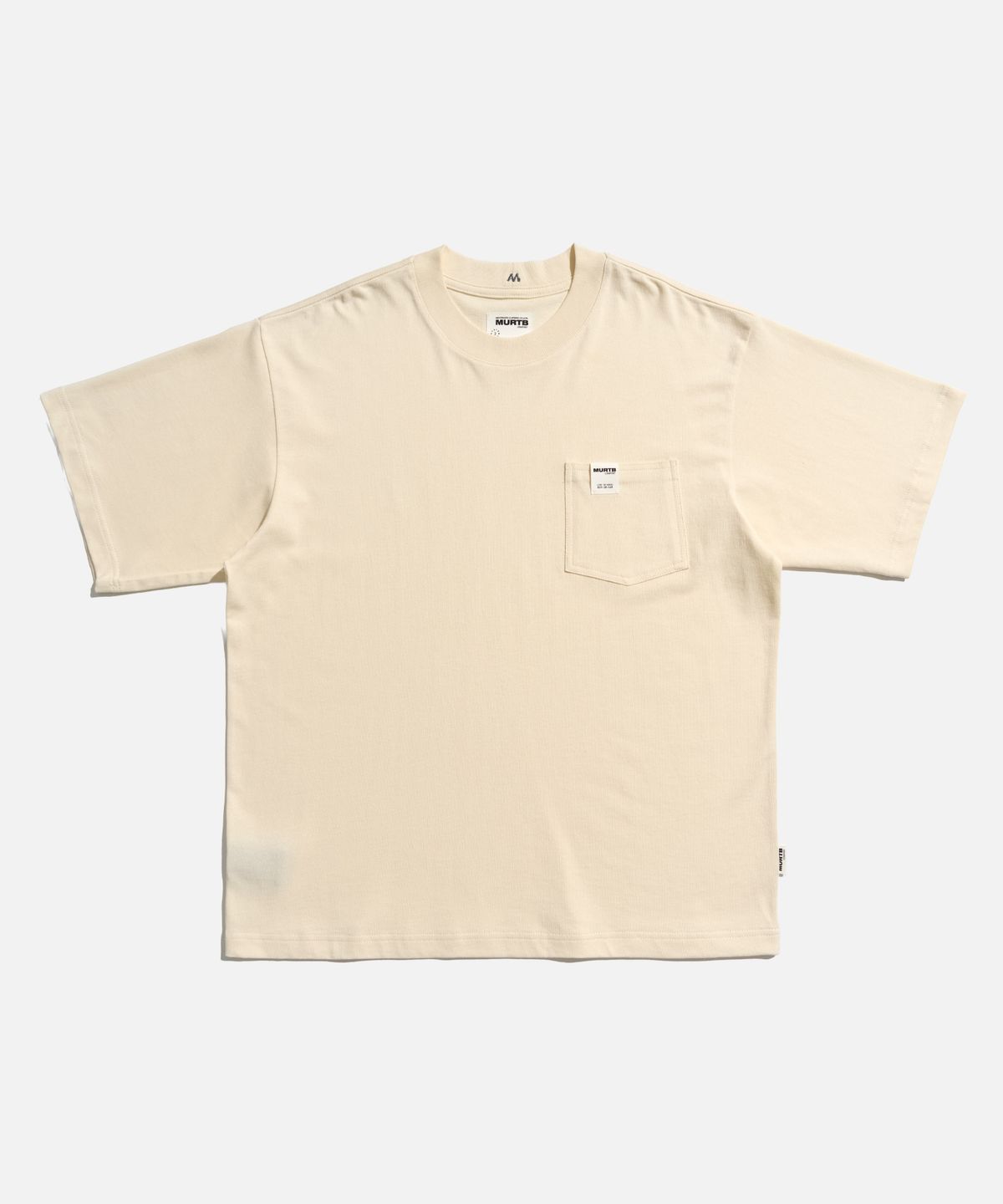 미드업데이트(MIDUPDATE) Vertical Ribbed Pocket SS Tee Tee cream