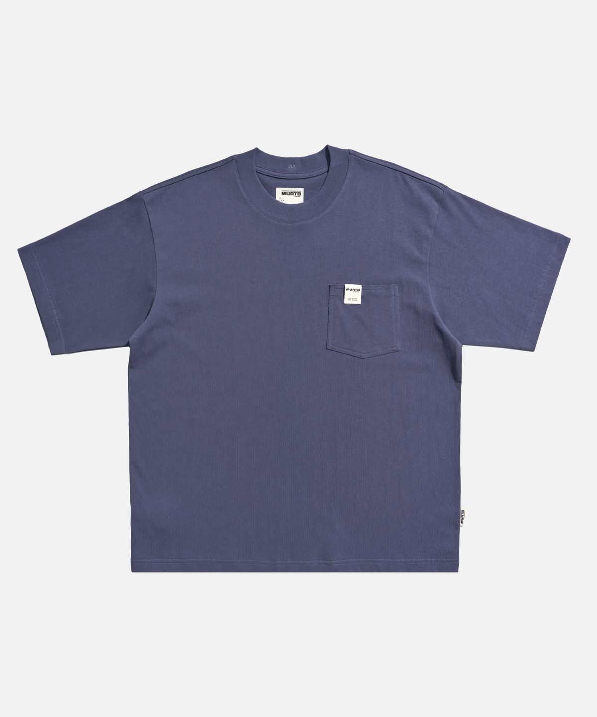 미드업데이트(MIDUPDATE) Vertical Ribbed Pocket SS Tee Tee navy