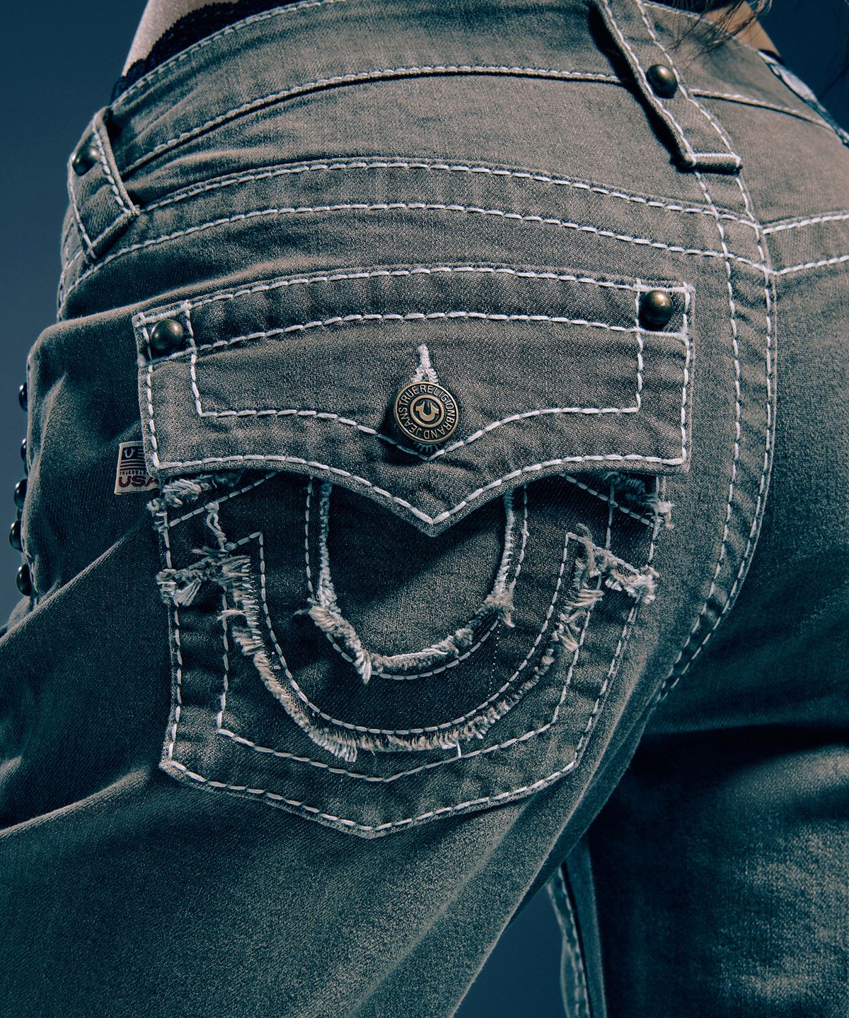 노매뉴얼(NOMANUAL) NO RELIGION BOOTCUT DENIM PANTS - WASHED BROWN