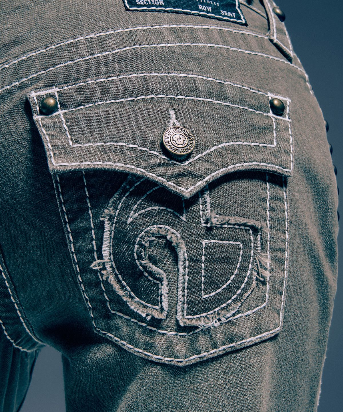 노매뉴얼(NOMANUAL) NO RELIGION BOOTCUT DENIM PANTS - WASHED BROWN