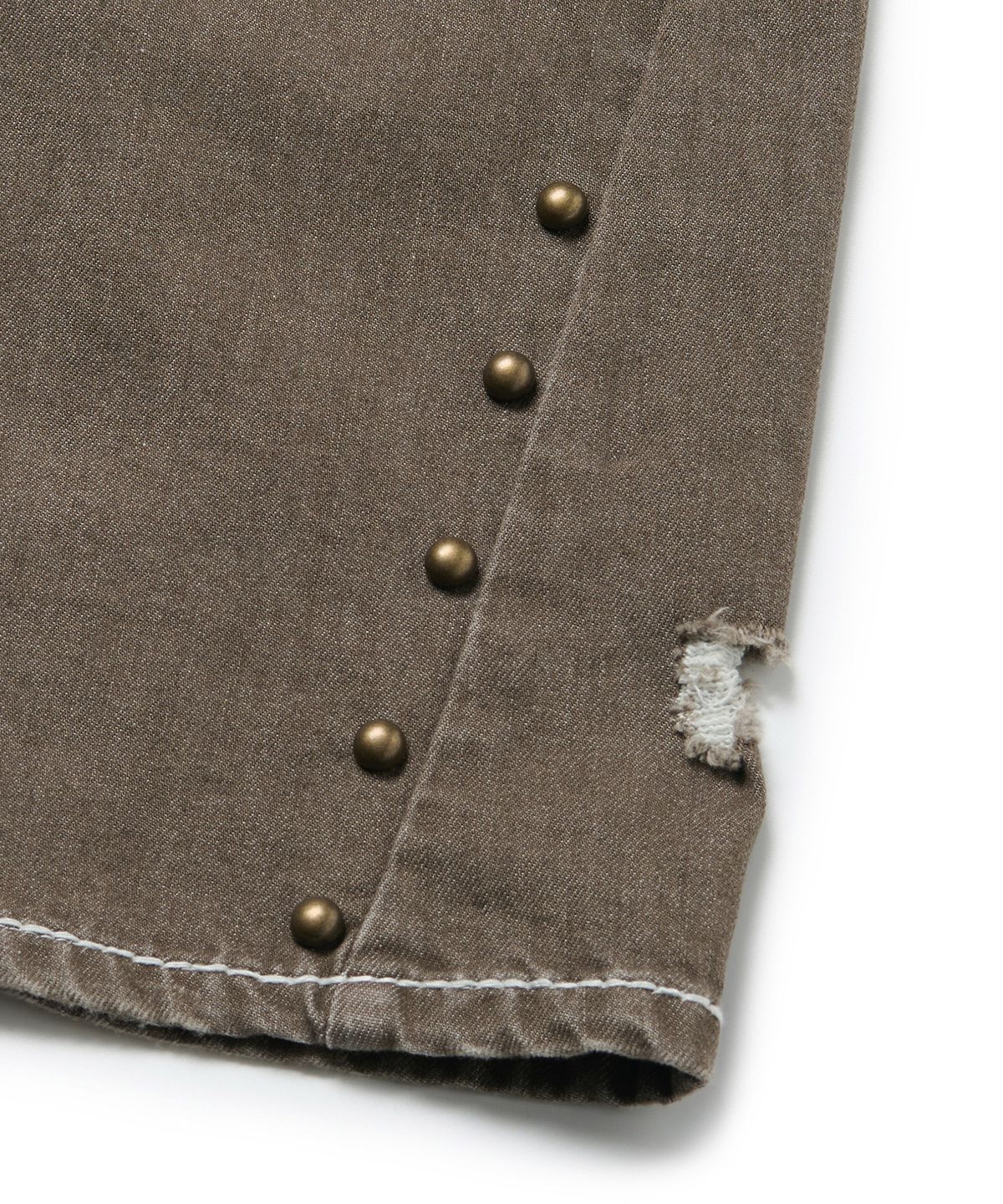 노매뉴얼(NOMANUAL) NO RELIGION BOOTCUT DENIM PANTS - WASHED BROWN