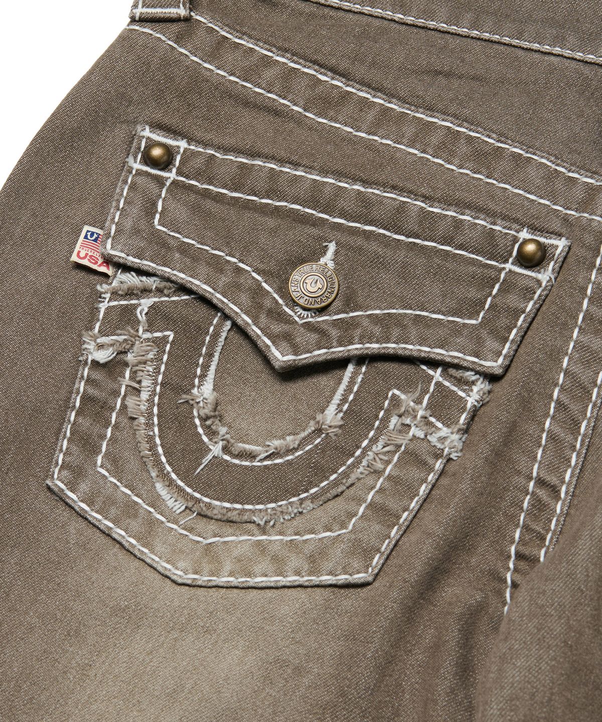 노매뉴얼(NOMANUAL) NO RELIGION BOOTCUT DENIM PANTS - WASHED BROWN