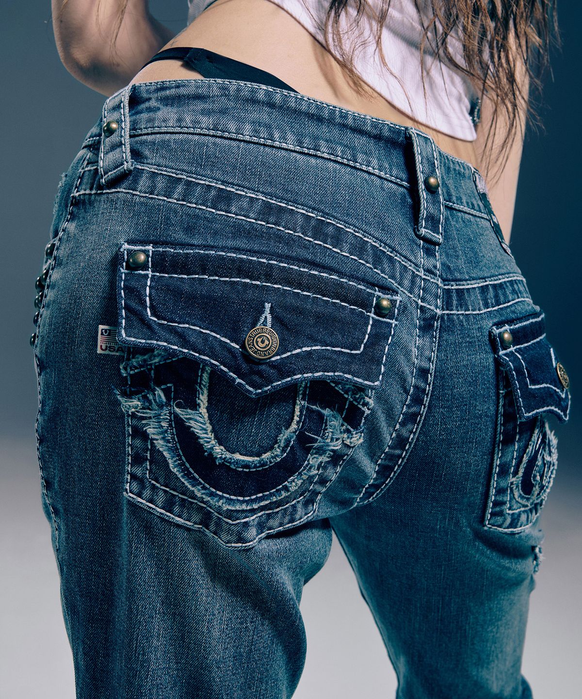 노매뉴얼(NOMANUAL) NO RELIGION BOOTCUT DENIM PANTS - WASHED INDIGO