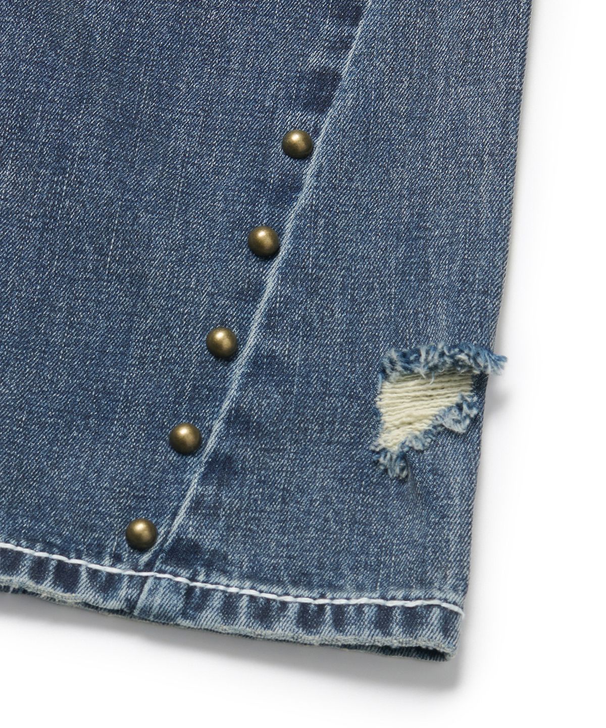 노매뉴얼(NOMANUAL) NO RELIGION BOOTCUT DENIM PANTS - WASHED INDIGO