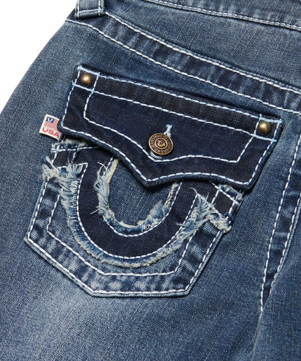 노매뉴얼(NOMANUAL) NO RELIGION BOOTCUT DENIM PANTS - WASHED INDIGO