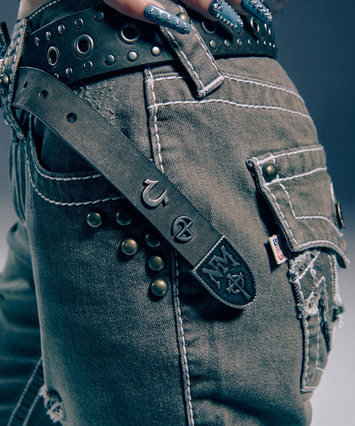 노매뉴얼(NOMANUAL) NO RELIGION WESTERN BELT - BROWN