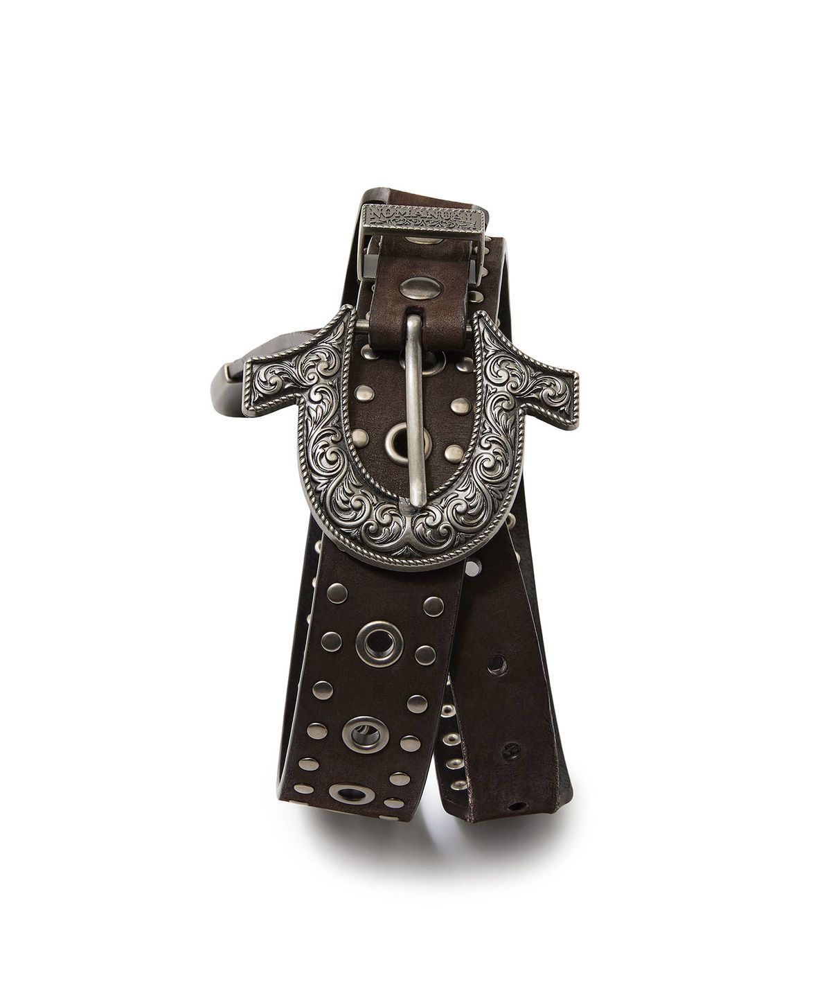 노매뉴얼(NOMANUAL) NO RELIGION WESTERN BELT - BROWN