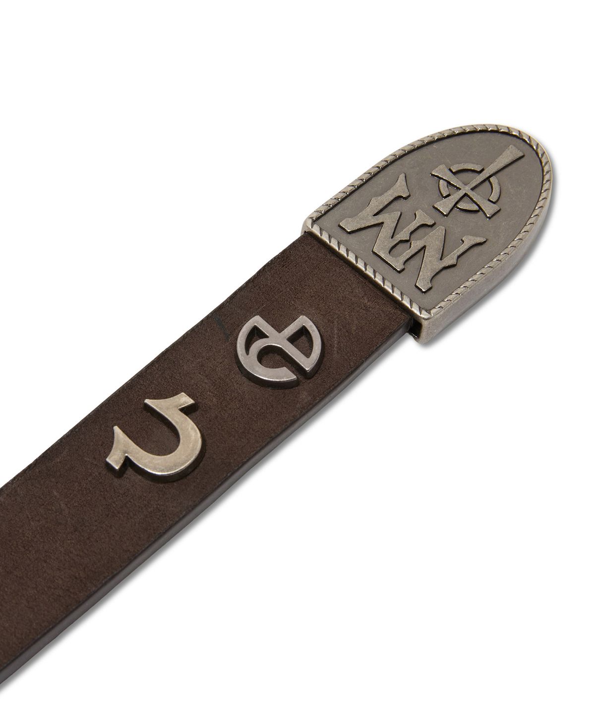 노매뉴얼(NOMANUAL) NO RELIGION WESTERN BELT - BROWN