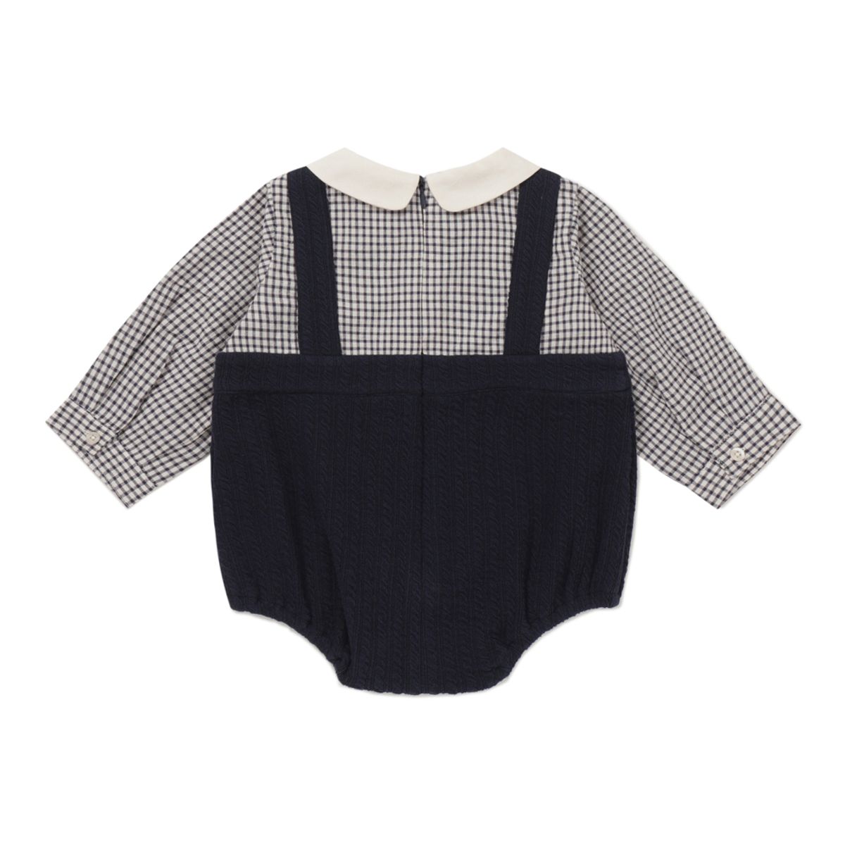 블루독 베이비(BLUEDOGBABY) 쁘띠 체크 바디수트 (46A13-604-10)