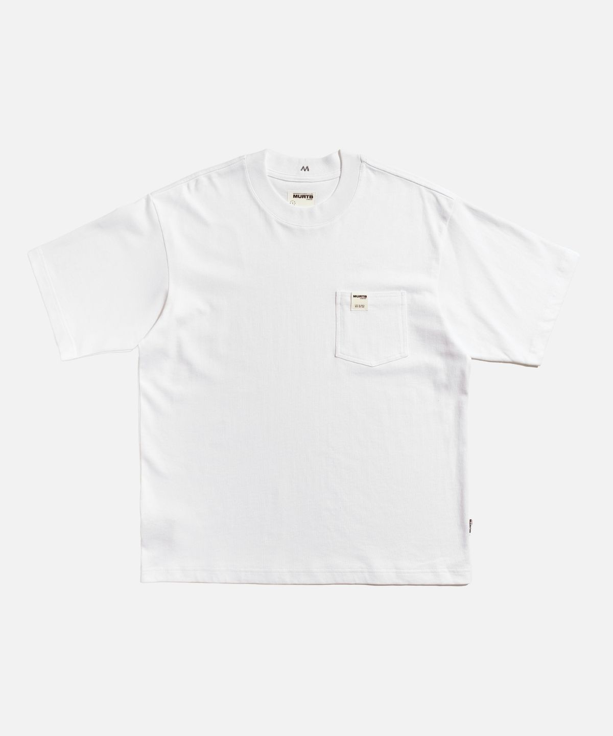 미드업데이트(MIDUPDATE) Vertical Ribbed Pocket SS Tee Tee white