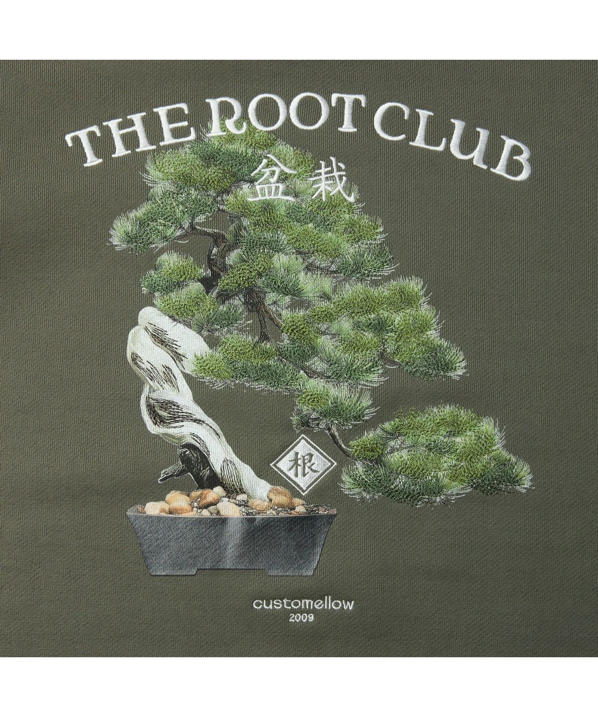 커스텀멜로우(CUSTOMELLOW) [TRC Bonsai] Khaki Bonsai Artwork Sweatshirt CWTAM26595KHX