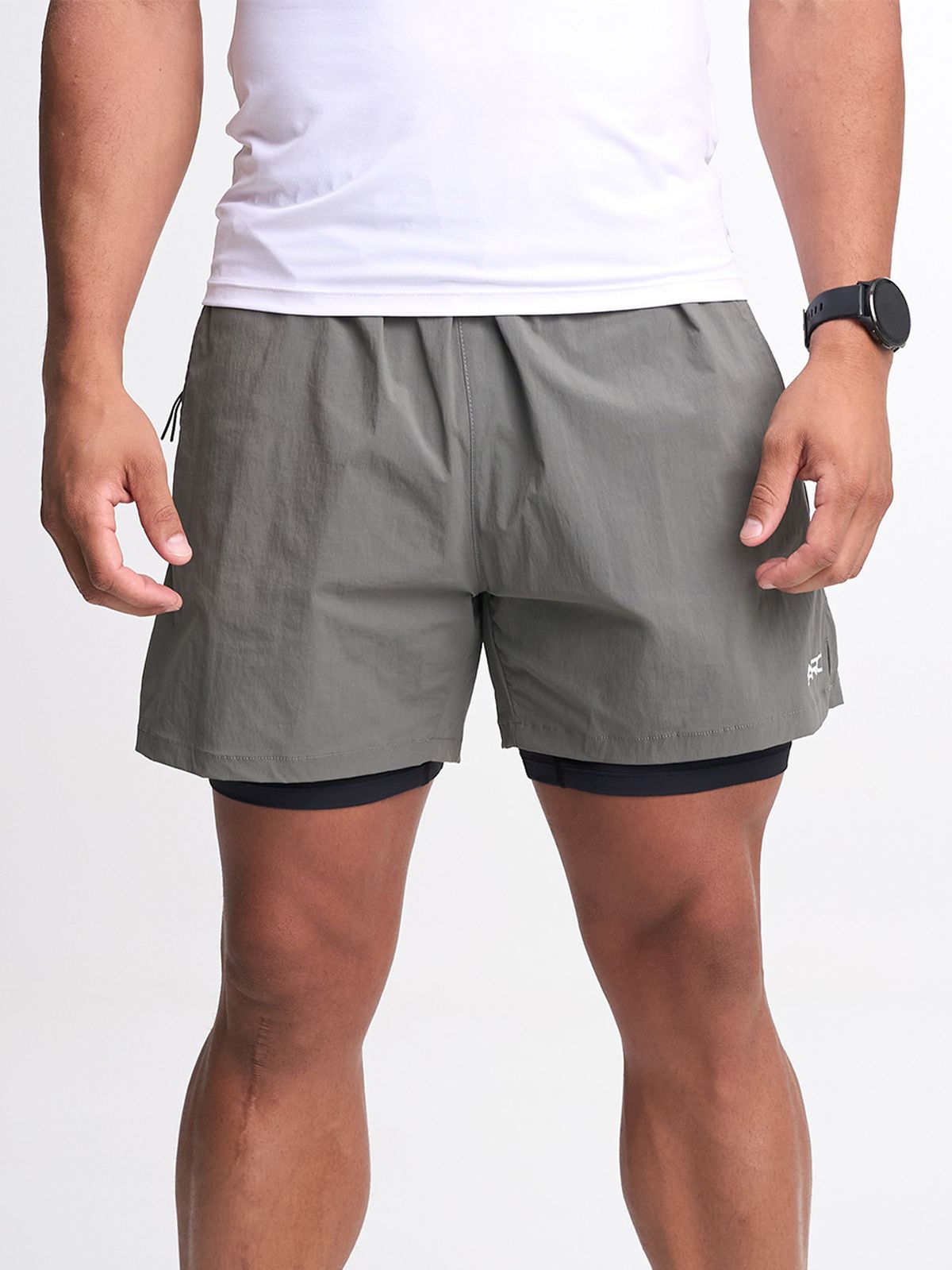 시그마스(SIGMAS) Sprint 5-Inch 2in1 Short (Grey)
