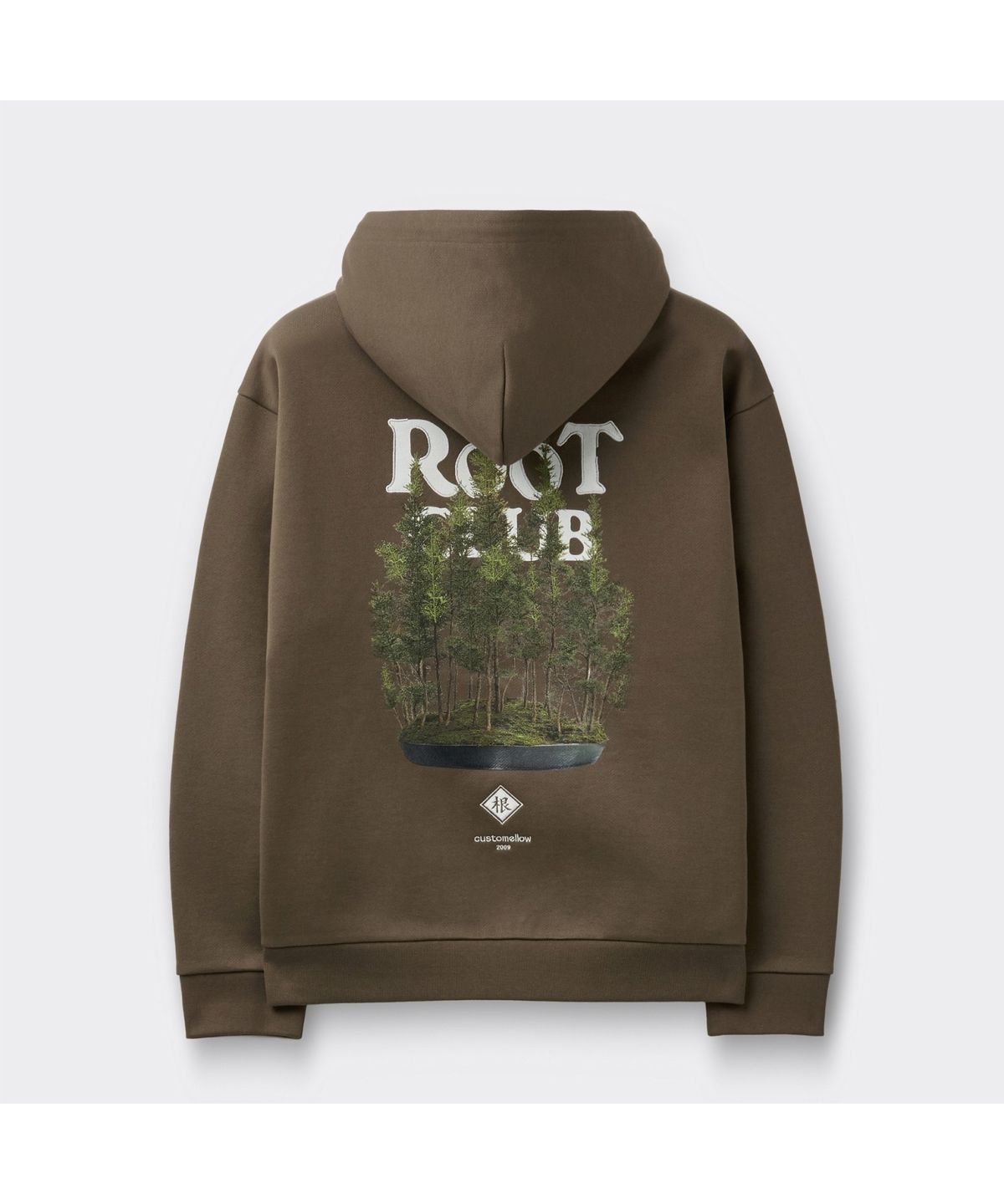 커스텀멜로우(CUSTOMELLOW) [TRC Bonsai] Brown Bonsai Artwork Hoodie CWTAM26596BRX
