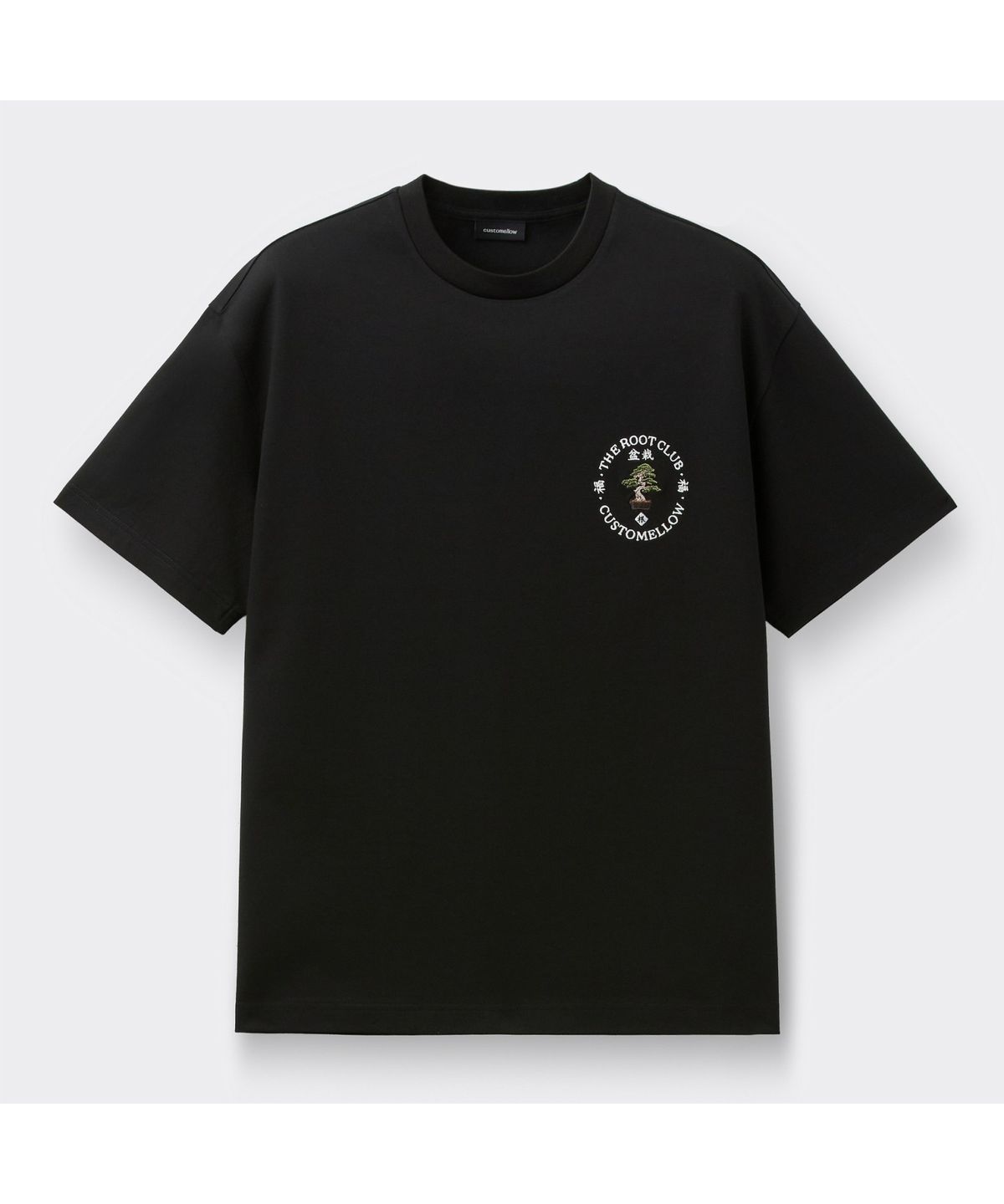 커스텀멜로우(CUSTOMELLOW) [TRC Bonsai] Black Embroidery T-shirt CWTAM26591BKX