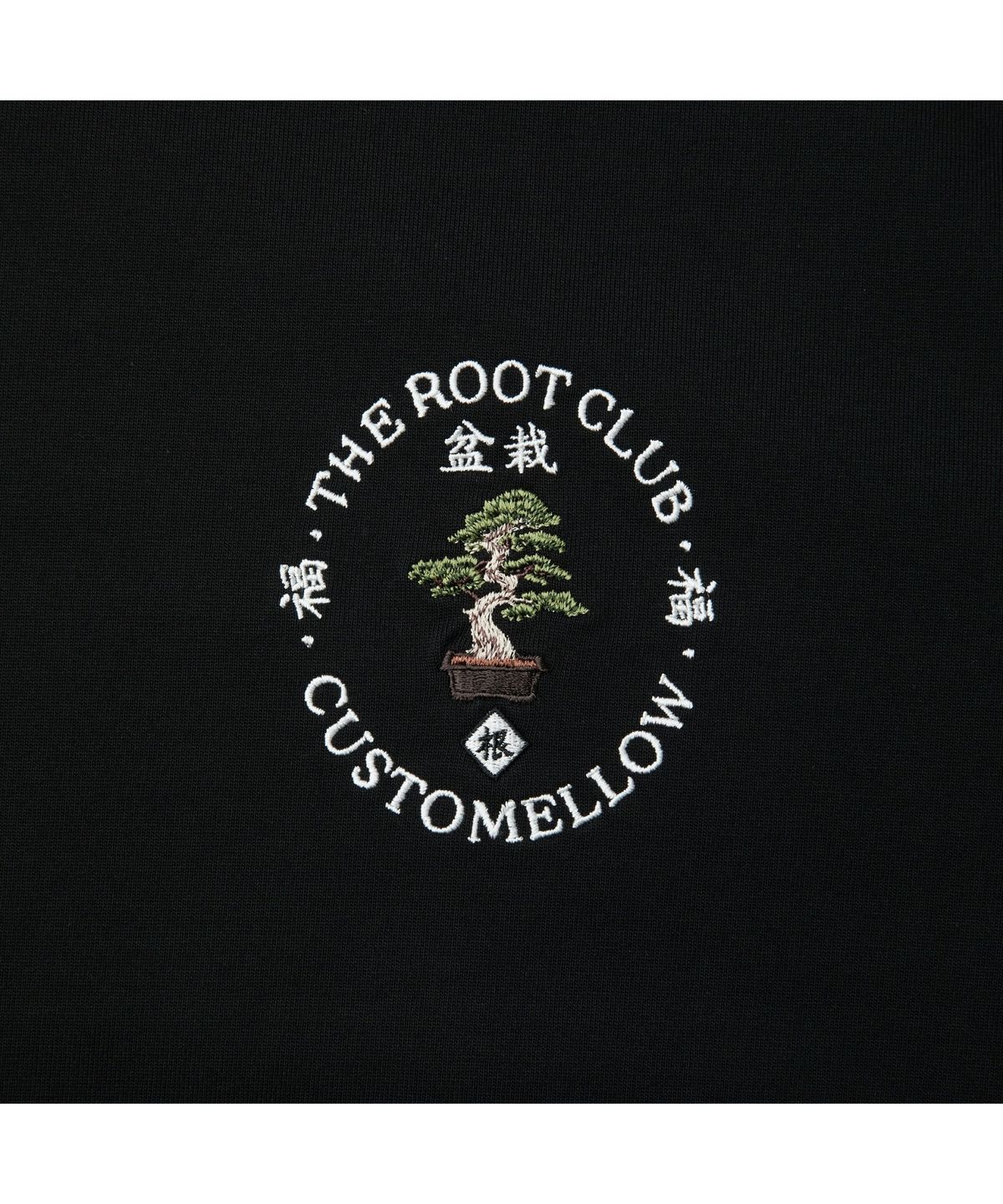 커스텀멜로우(CUSTOMELLOW) [TRC Bonsai] Black Embroidery T-shirt CWTAM26591BKX