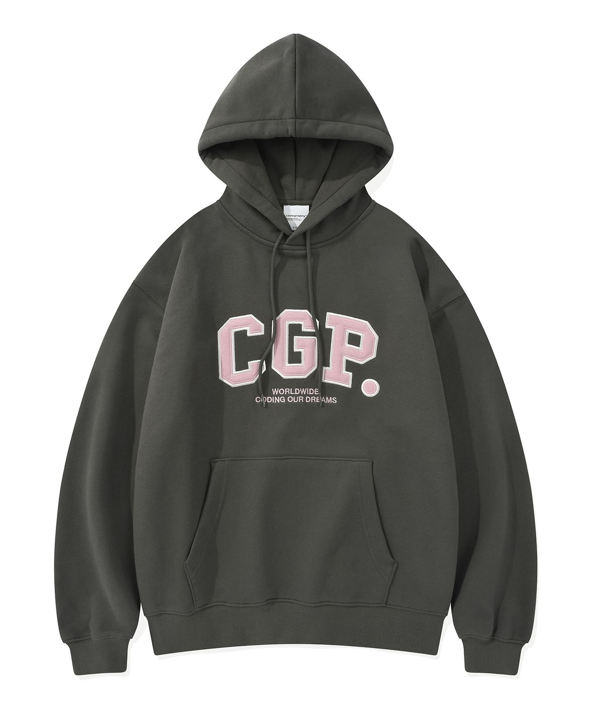 코드그라피(CGP) CGP 아치 로고 후드티_차콜