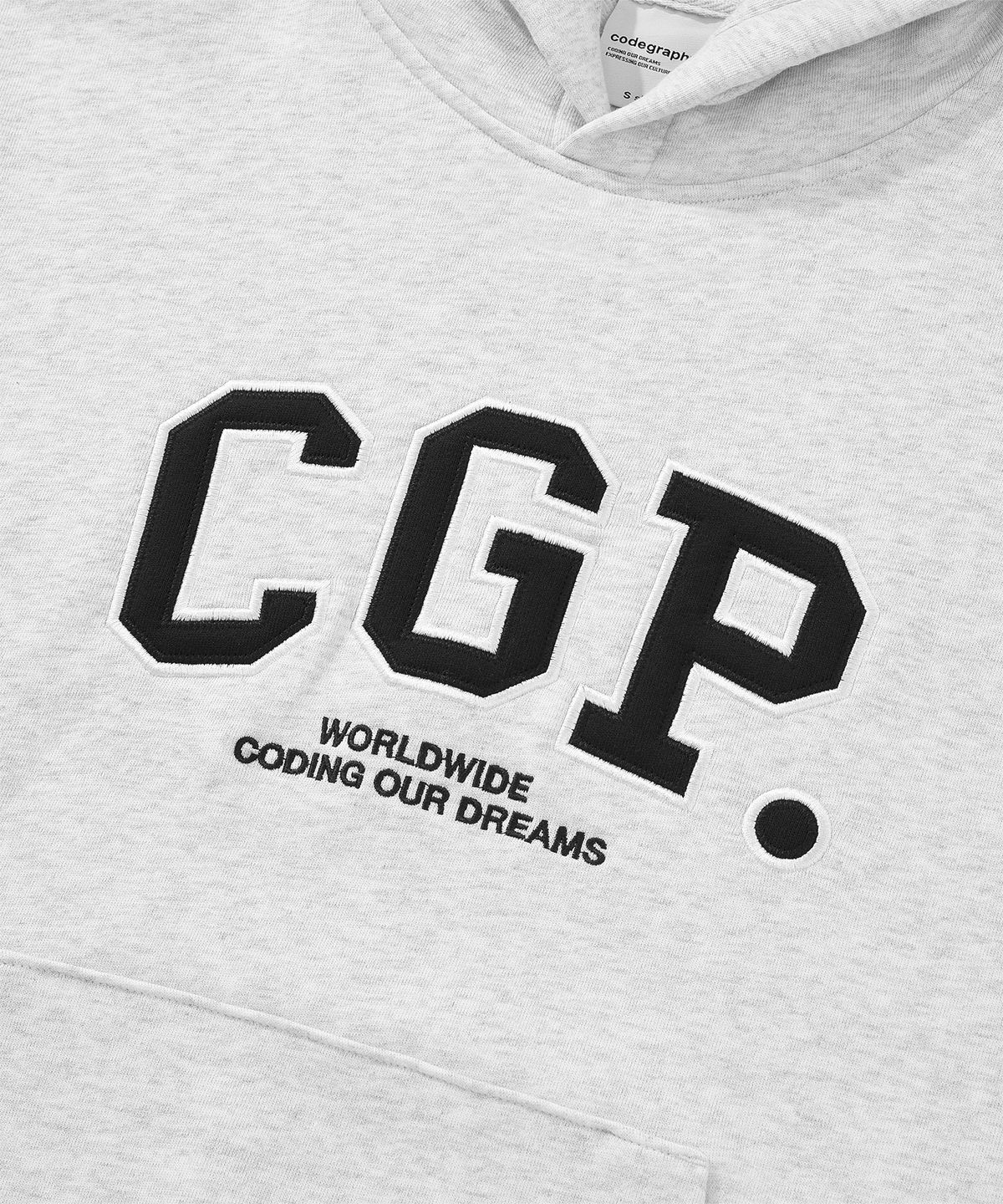 코드그라피(CGP) CGP 아치 로고 후디_라이트그레이