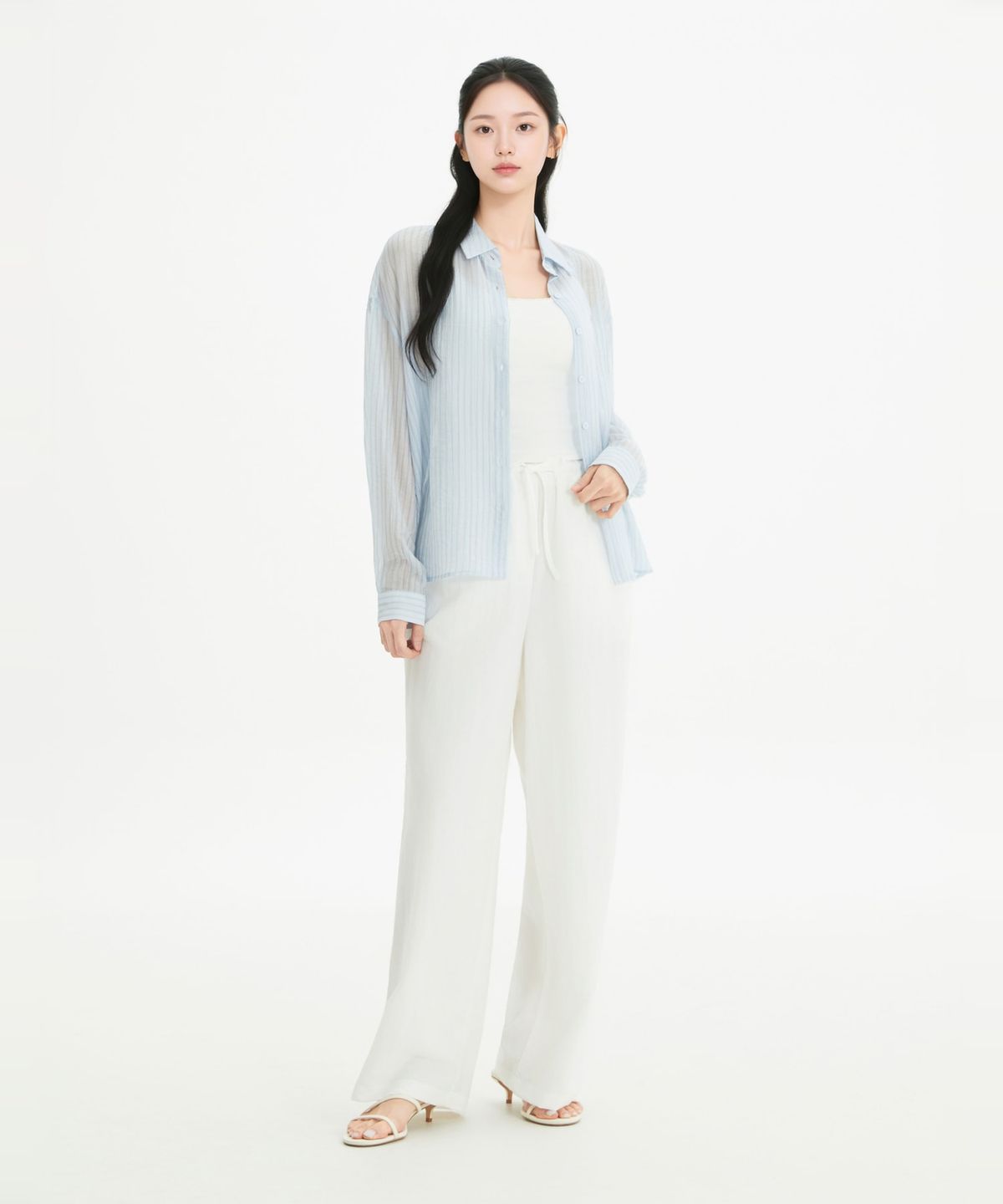 로엠(ROEM) 풀밴딩 와이드 팬츠 RMTWG37R16