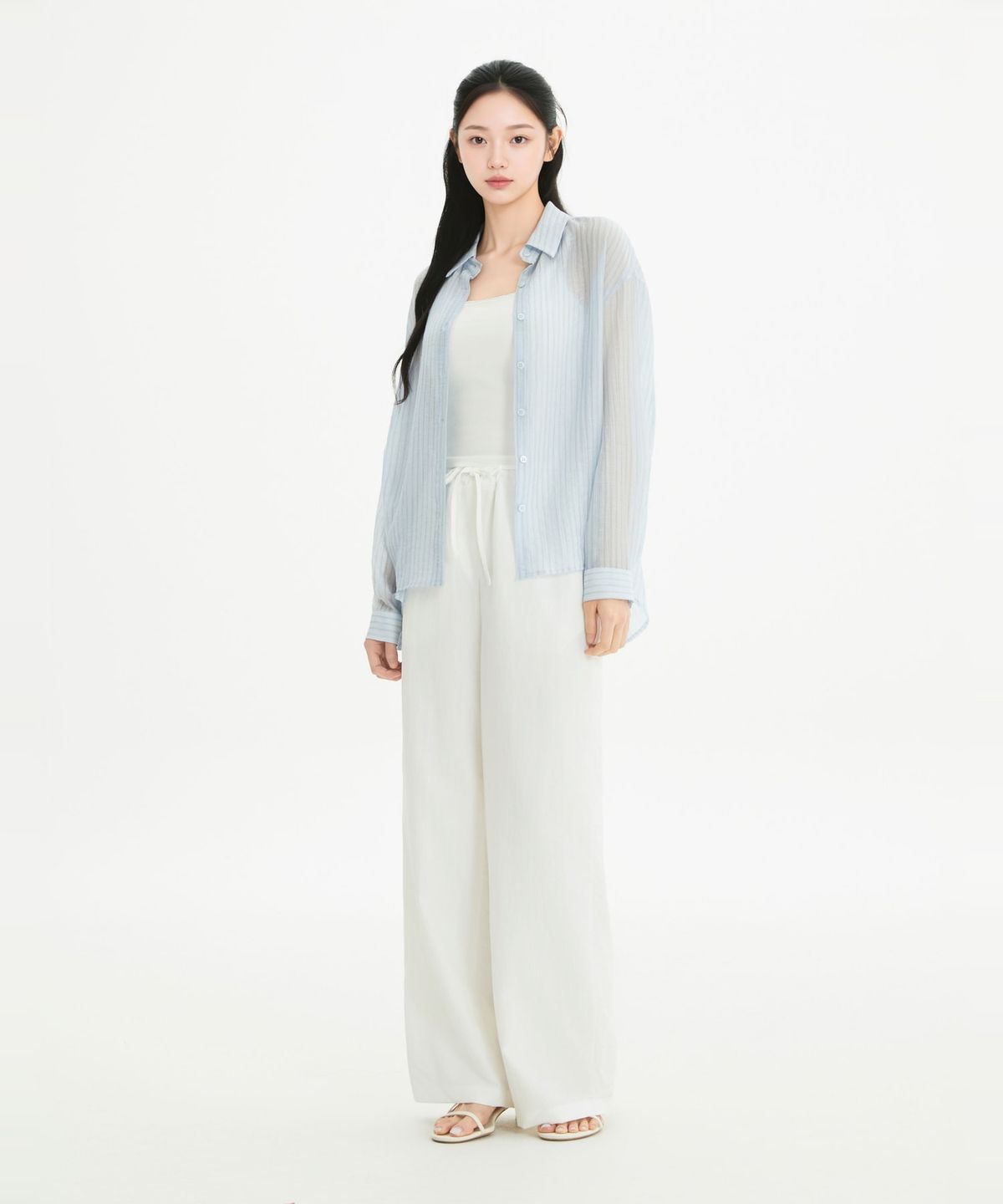 로엠(ROEM) 풀밴딩 와이드 팬츠 RMTWG37R16