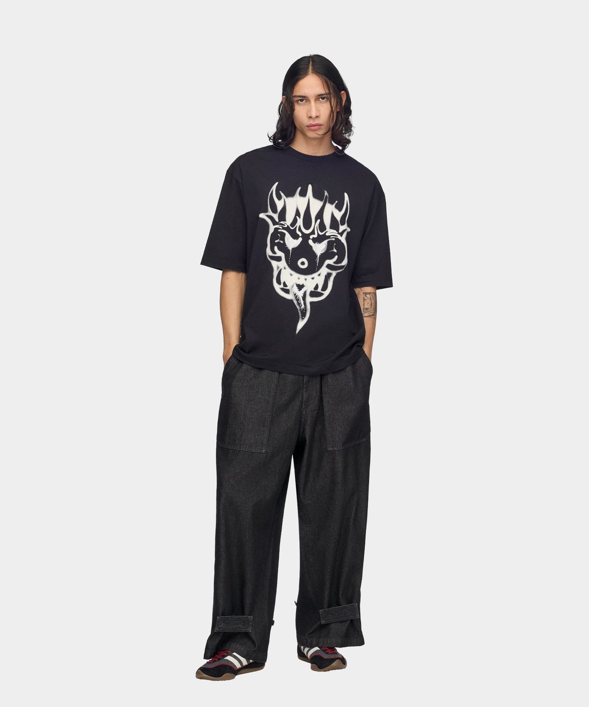 와이쓰리(Y-3) (U) 치토 GFX 숏 슬리브 티셔츠 블랙 GFX SS TEE BLACK