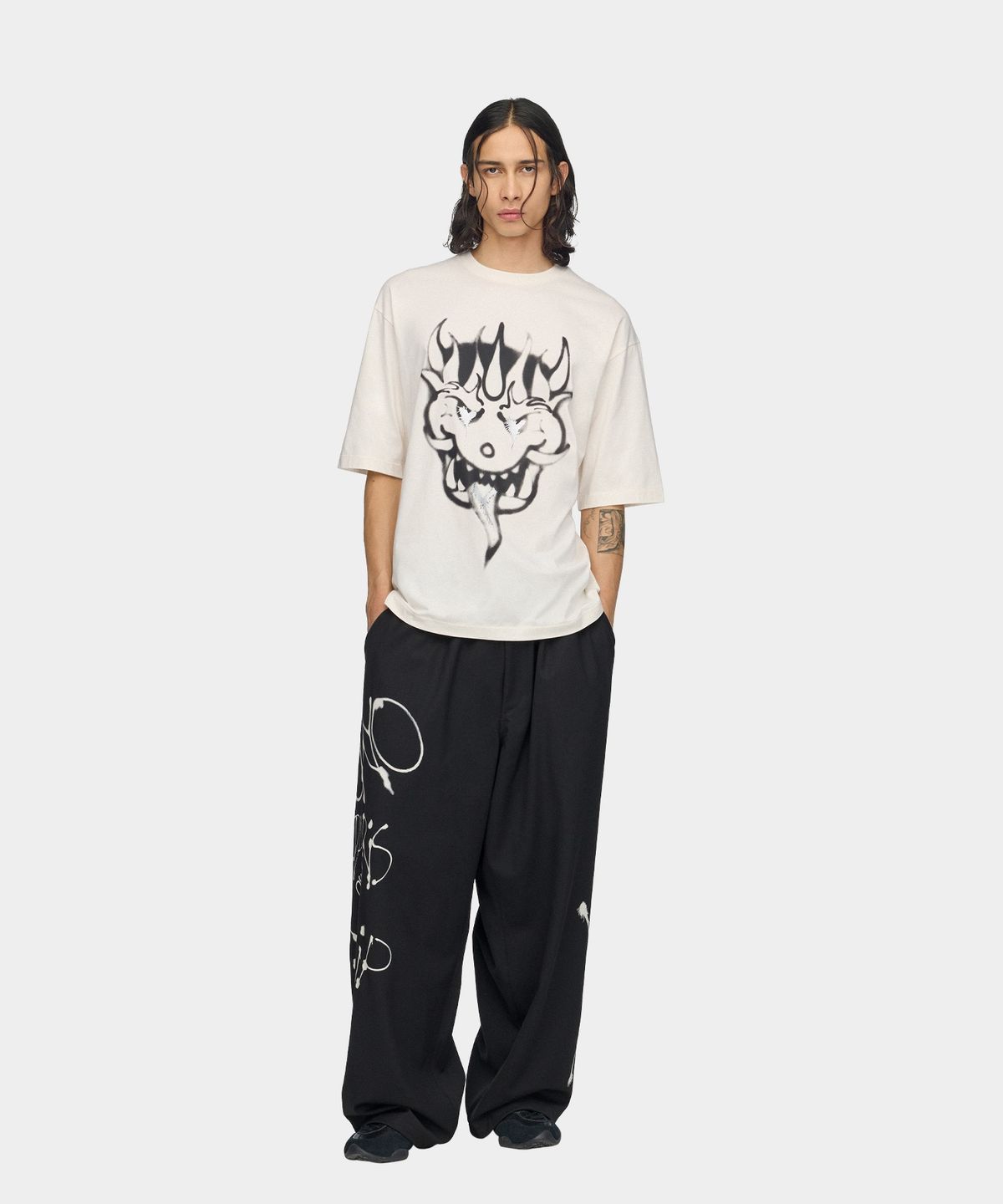 와이쓰리(Y-3) (U) 치토 GFX 숏 슬리브 티셔츠 화이트 GFX SS TEE CHALK WHITE
