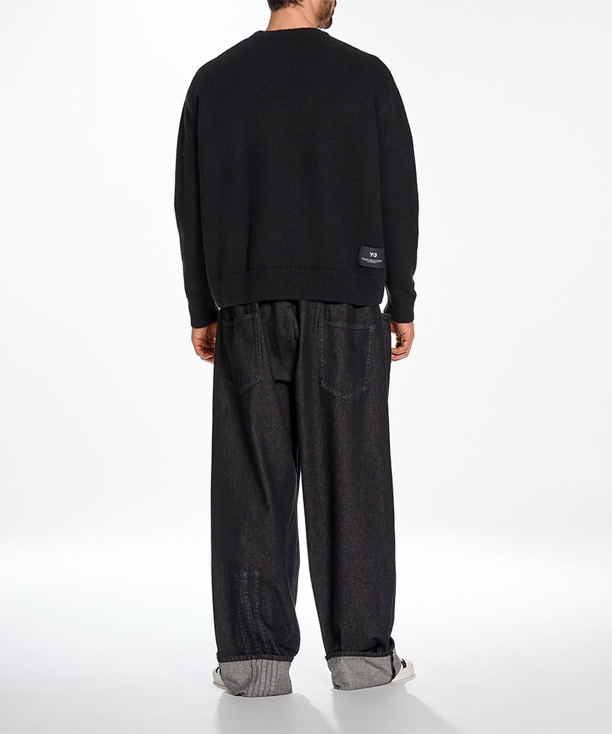 와이쓰리(Y-3) (M) 치토 GFX 니트 스웨트셔츠 블랙 GFX KNIT SWEAT BLACK
