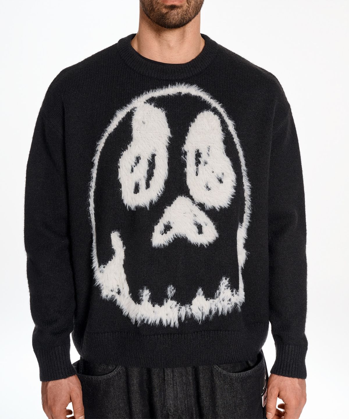 와이쓰리(Y-3) (M) 치토 GFX 니트 스웨트셔츠 블랙 GFX KNIT SWEAT BLACK