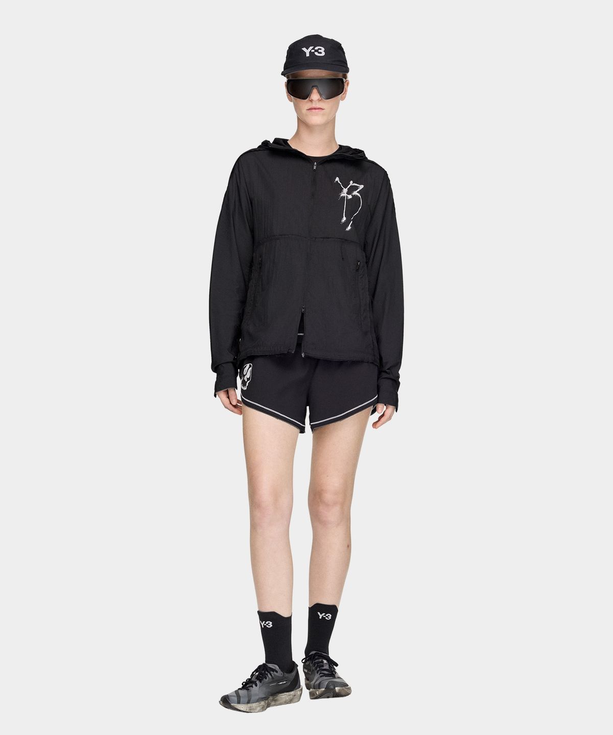 와이쓰리(Y-3) (W) 치토 W GFX 러닝 재킷 블랙 W GFX RUN JACKT BLACK