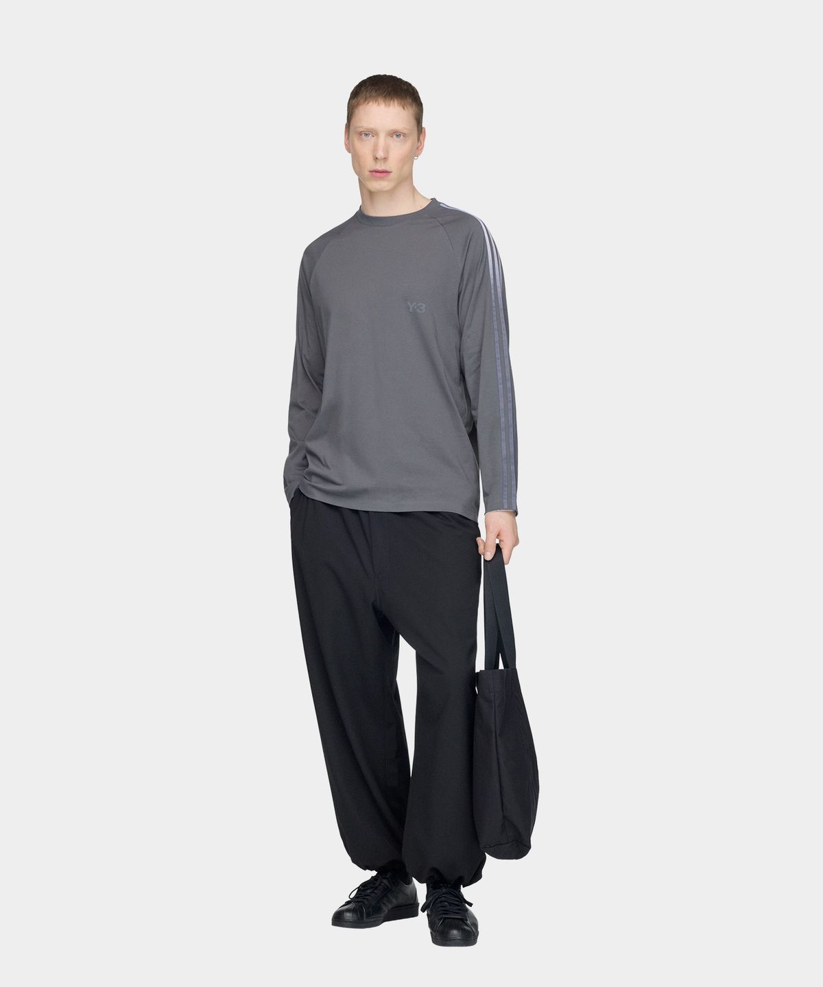 와이쓰리(Y-3) (U) 오버사이즈 그라디언트 3S 롱 슬리브 티셔츠 그레이 OVS GRD 3S LS T GREY FIVE