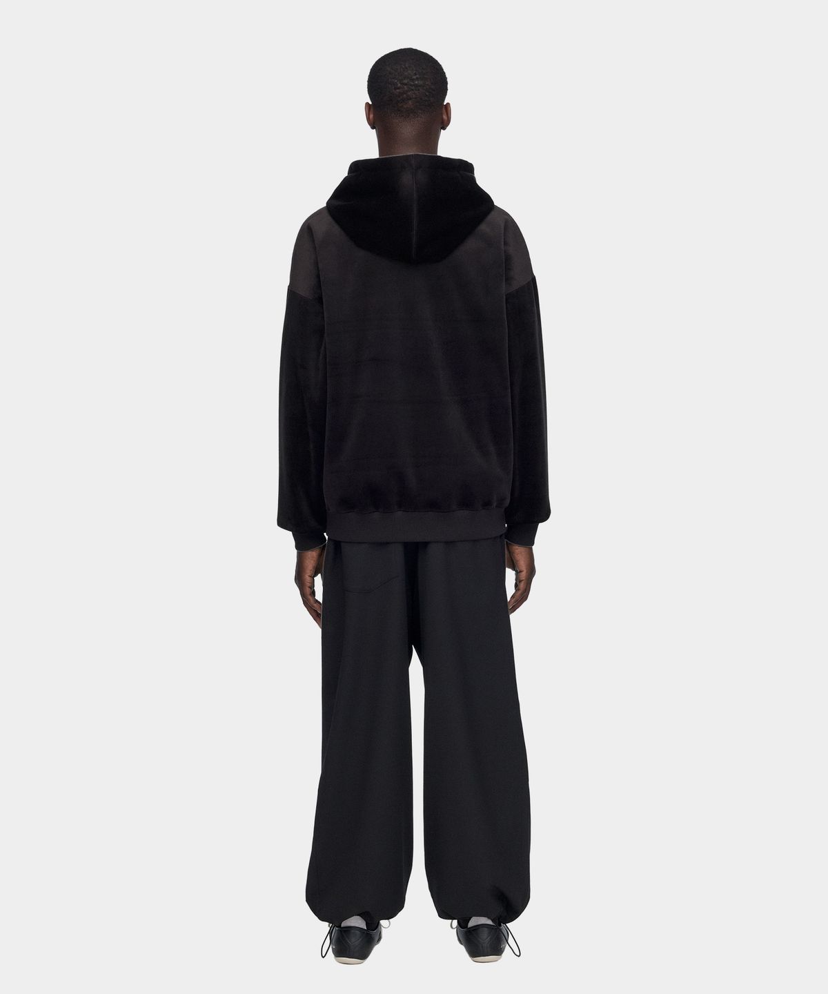 와이쓰리(Y-3) (U) 벨벳 집 후디 블랙 VELVET ZIP HD BLACK