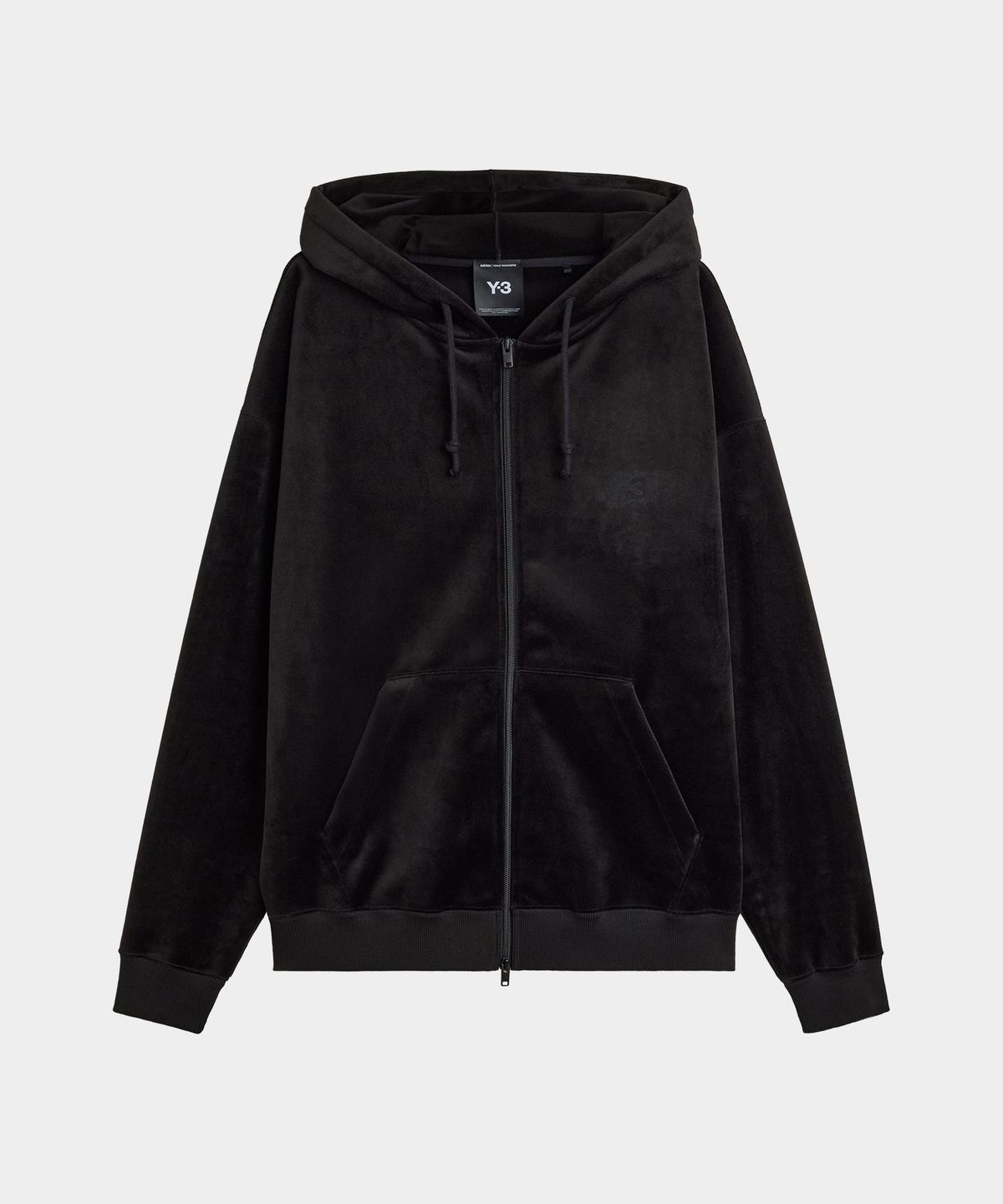 와이쓰리(Y-3) (U) 벨벳 집 후디 블랙 VELVET ZIP HD BLACK