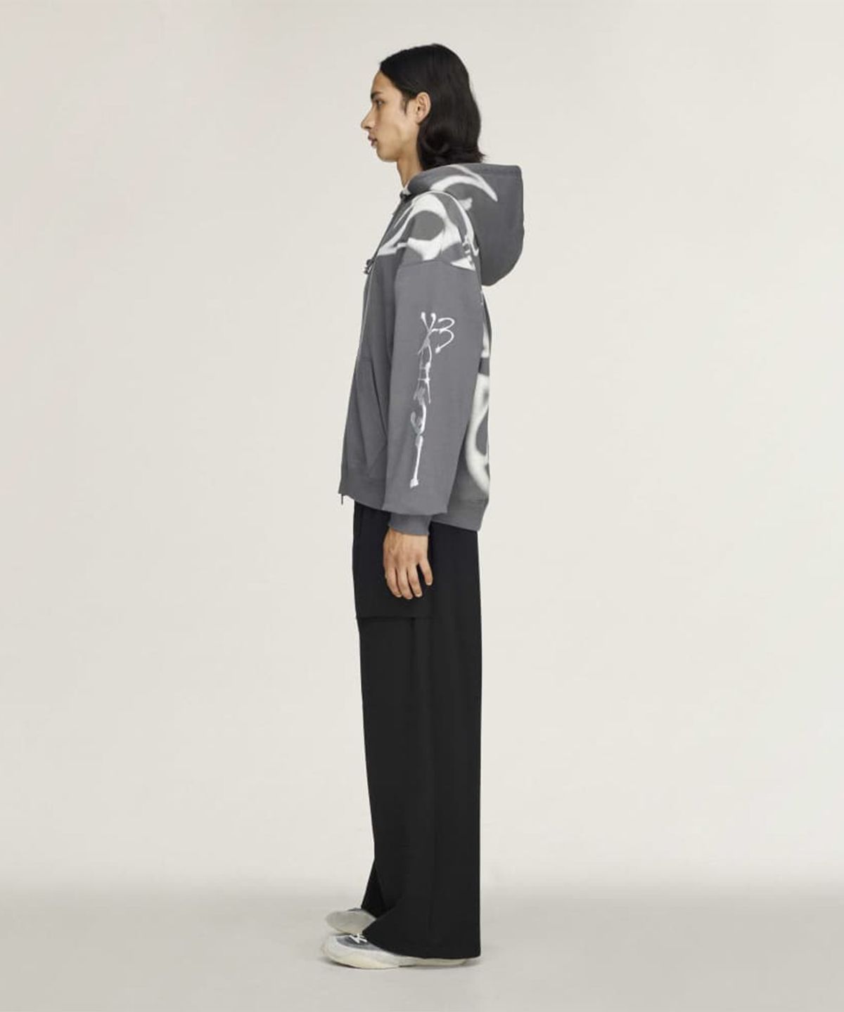 와이쓰리(Y-3) (U) 치토 GFX 프렌치 테리 집 후디 그레이 GFX FT ZIP HOOD GREY FIVE