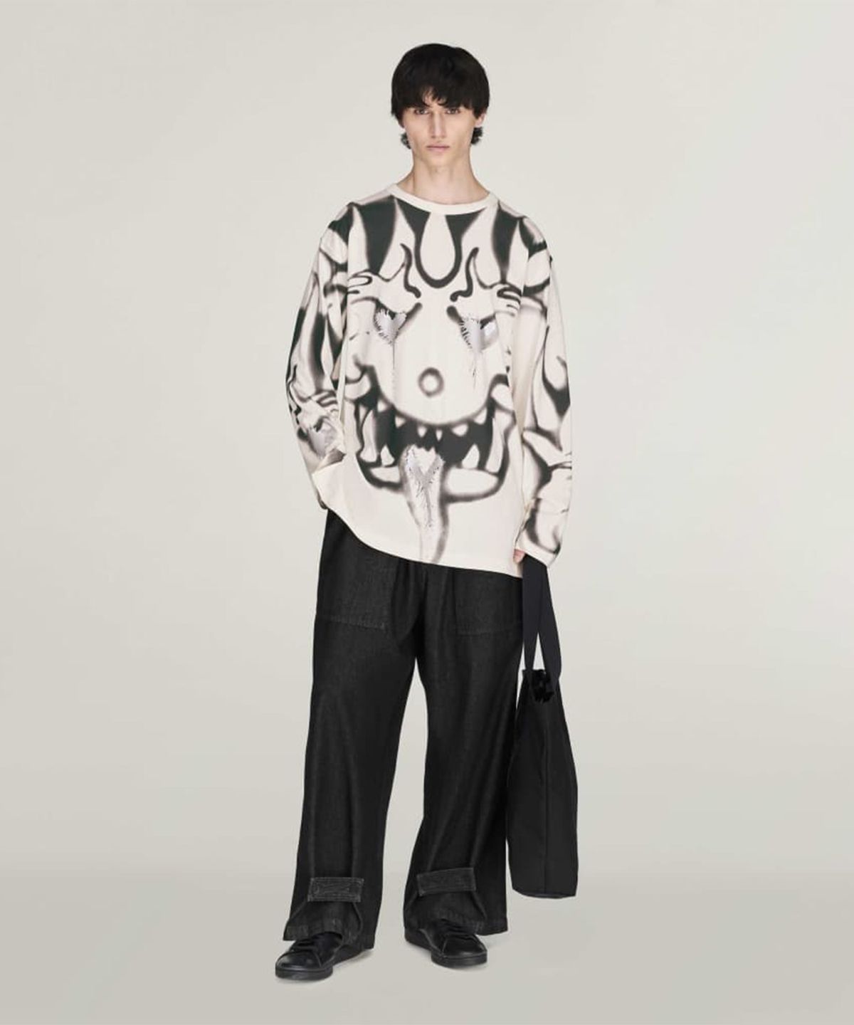 와이쓰리(Y-3) (U) 치토 AOP GFX 롱 슬리브 티셔츠 화이트 AOP GFX LS TEE CHALK WHITE