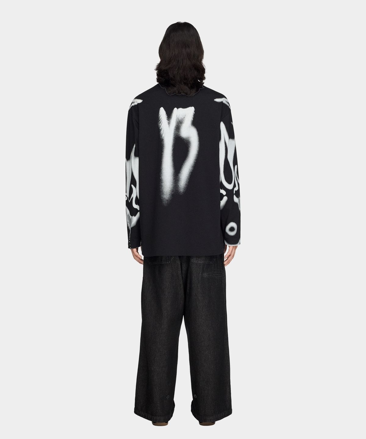 와이쓰리(Y-3) (U) 치토 AOP GFX 롱 슬리브 티셔츠 블랙 AOP GFX LS TEE BLACK