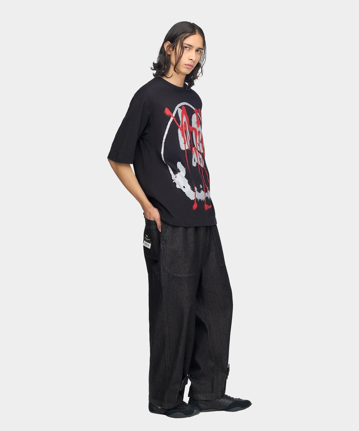 와이쓰리(Y-3) (U) 치토 스컬 GFX 숏 슬리브 티셔츠 블랙 SKULLGFX SS TEE BLACK