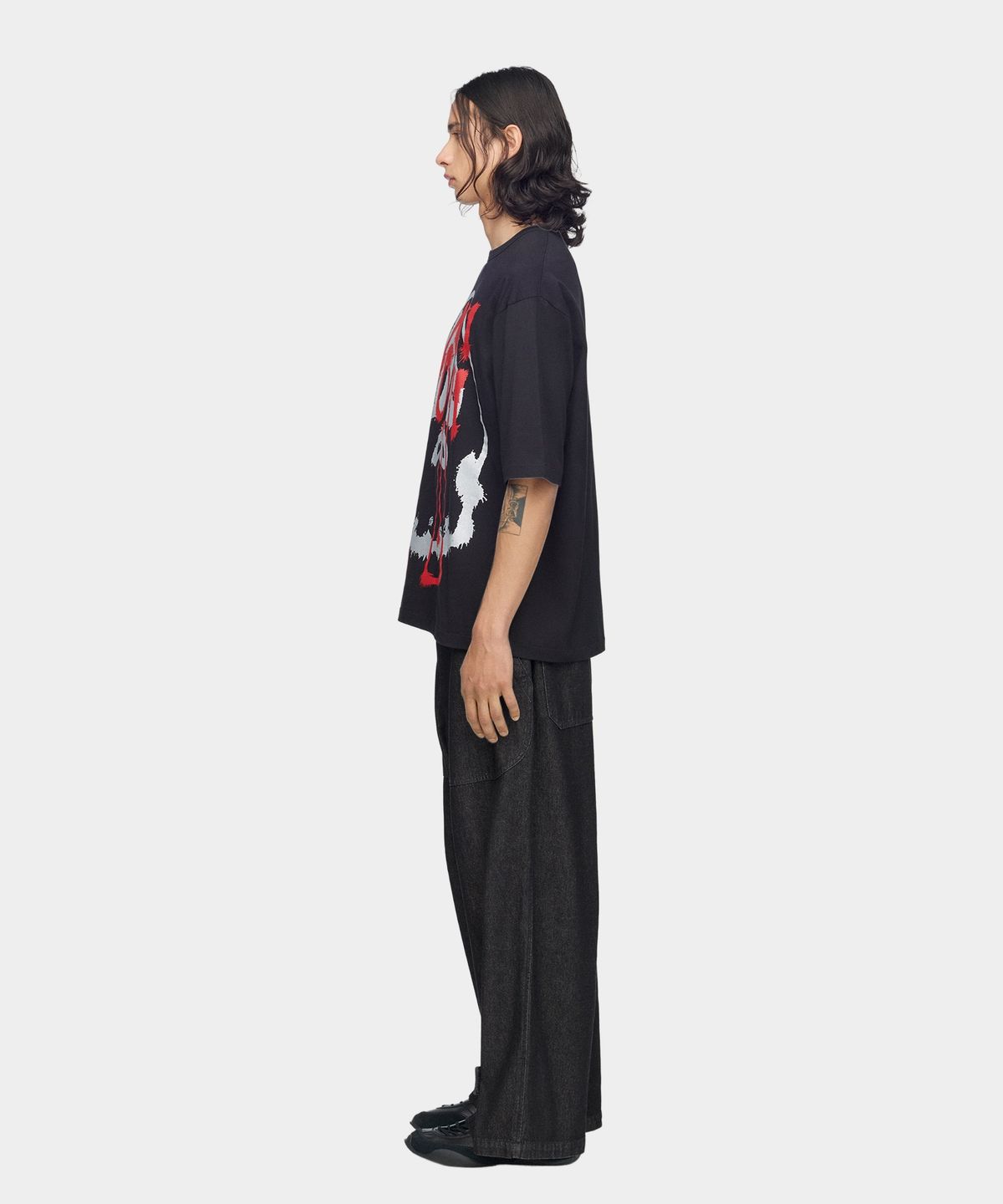 와이쓰리(Y-3) (U) 치토 스컬 GFX 숏 슬리브 티셔츠 블랙 SKULLGFX SS TEE BLACK
