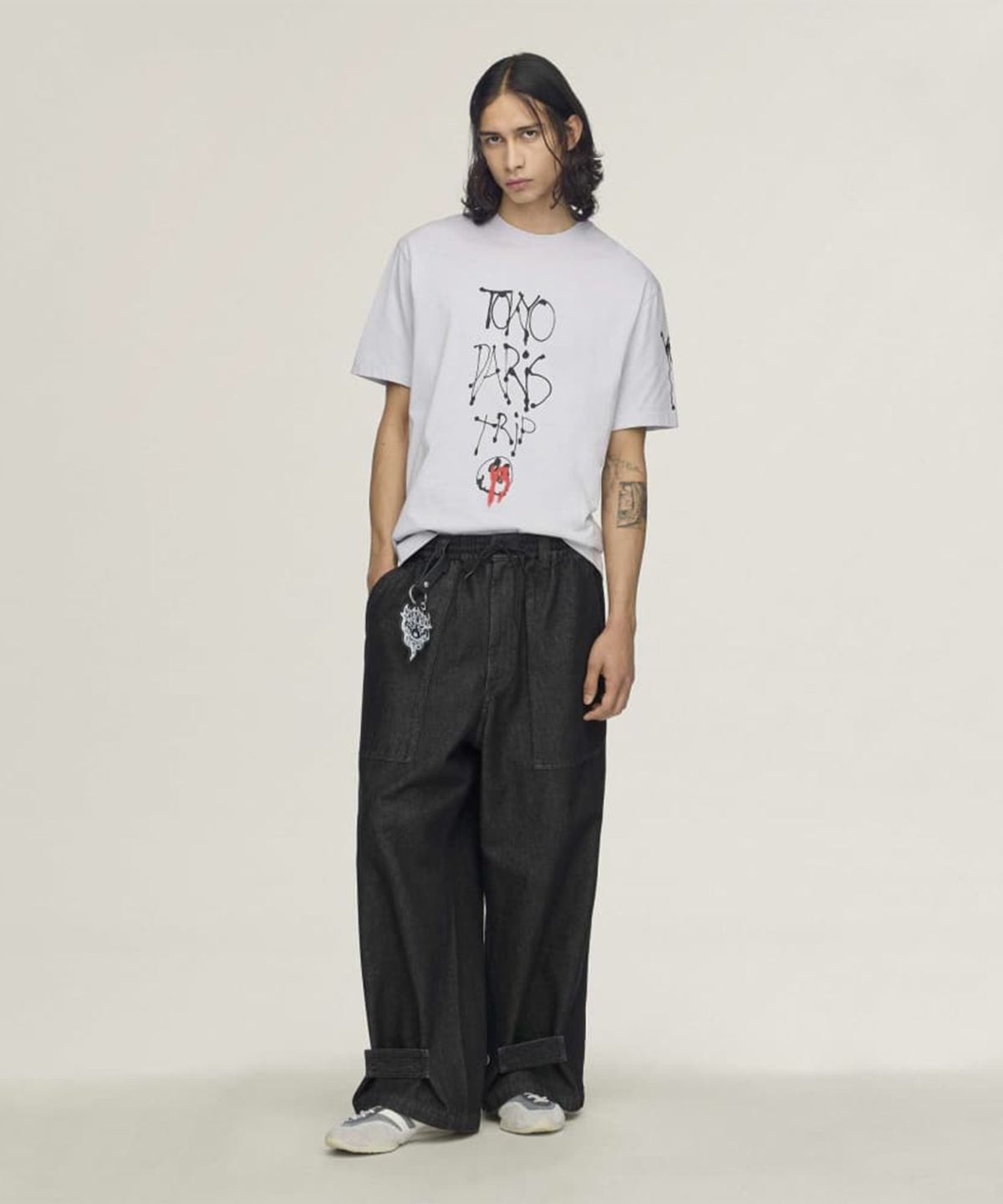 와이쓰리(Y-3) (U) 치토 시티 GFX 숏 슬리브 티셔츠 라이트 솔리드 그레이 CITY GFX SS TEE LGH SOLID GREY