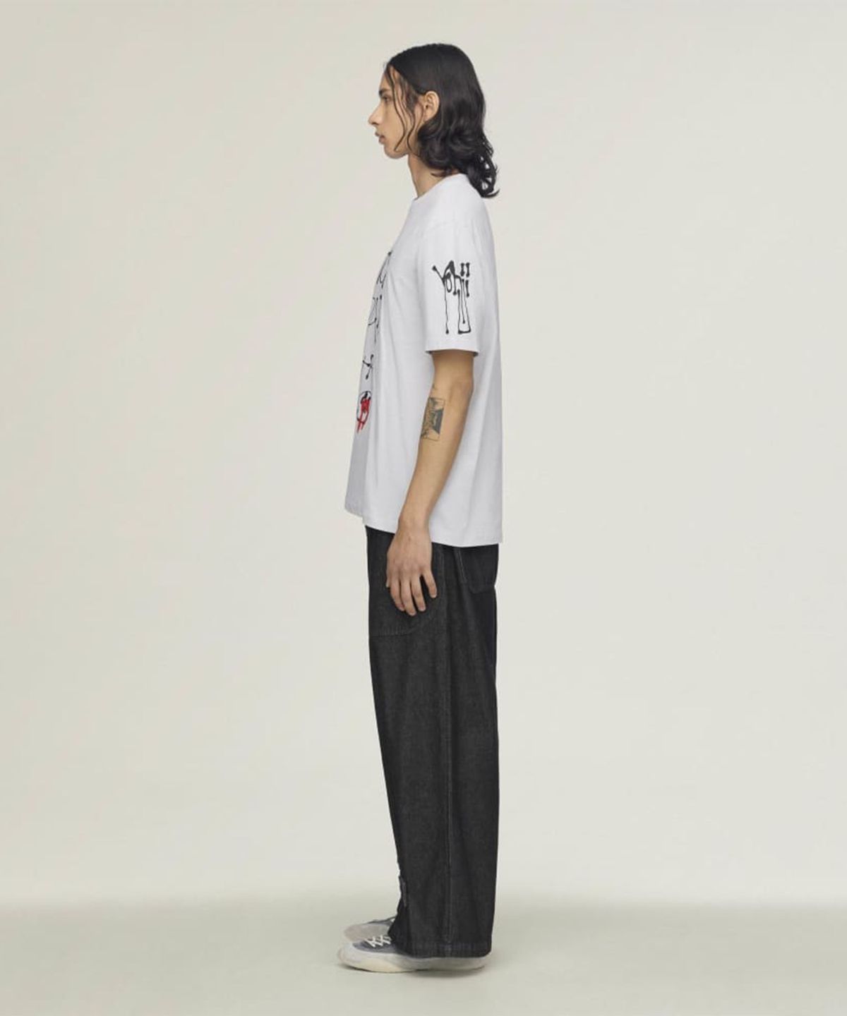 와이쓰리(Y-3) (U) 치토 시티 GFX 숏 슬리브 티셔츠 라이트 솔리드 그레이 CITY GFX SS TEE LGH SOLID GREY