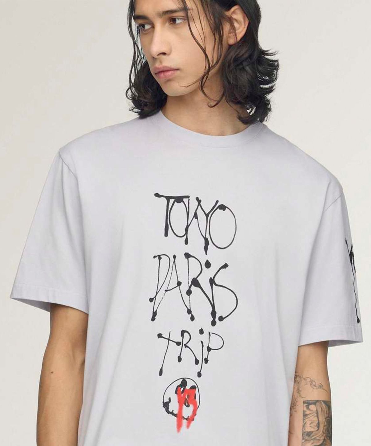와이쓰리(Y-3) (U) 치토 시티 GFX 숏 슬리브 티셔츠 라이트 솔리드 그레이 CITY GFX SS TEE LGH SOLID GREY