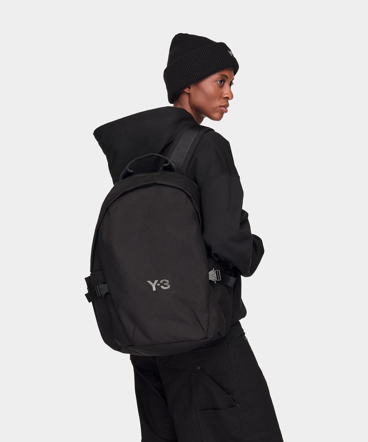 와이쓰리(Y-3) (U) 백팩 블랙 Y-3 STAPL BACKP BLACK